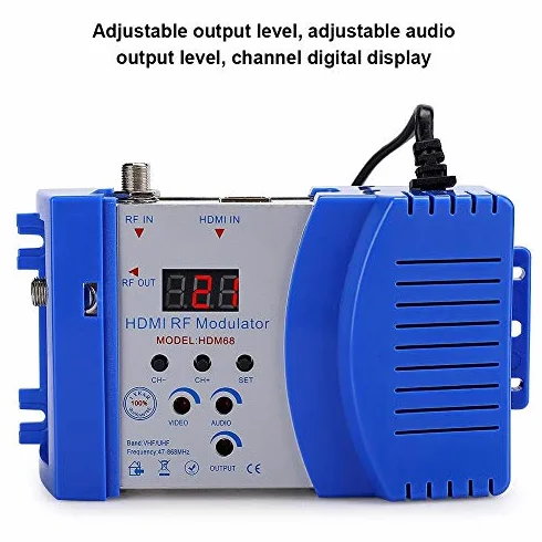Bewinner1 Modulador Digital HD, PAL/NTSC HDMI con frecuencia de Trabajo VHF/UHF Modulador HDM68 Accesorios de computadora Rendimiento Estable Aspecto Duradero