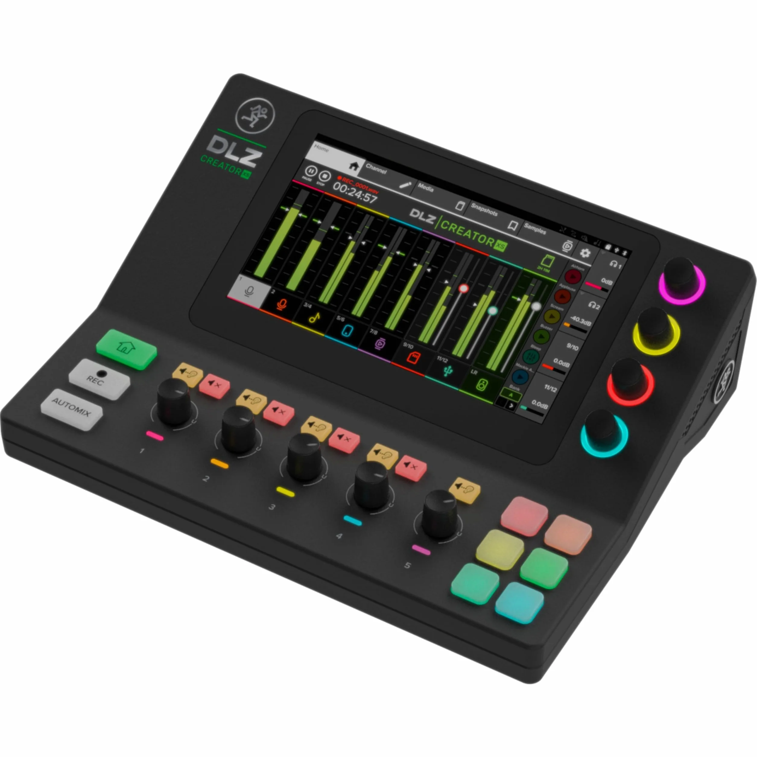 MACKIE DLZ Creator XS mezclador digital compacto adaptable para podcasting, streaming y YouTube con modos de usuario, tecnología Mix Agent, AutoMix y previos de micro Onyx80