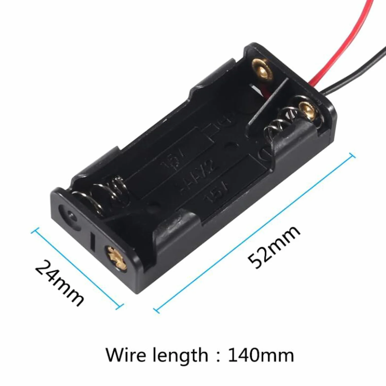 10 soportes de batería AAA con cables de 3 V, 2 x 1,5 V AAA, caja de almacenamiento, organizador de contenedores, adaptador y comprobador