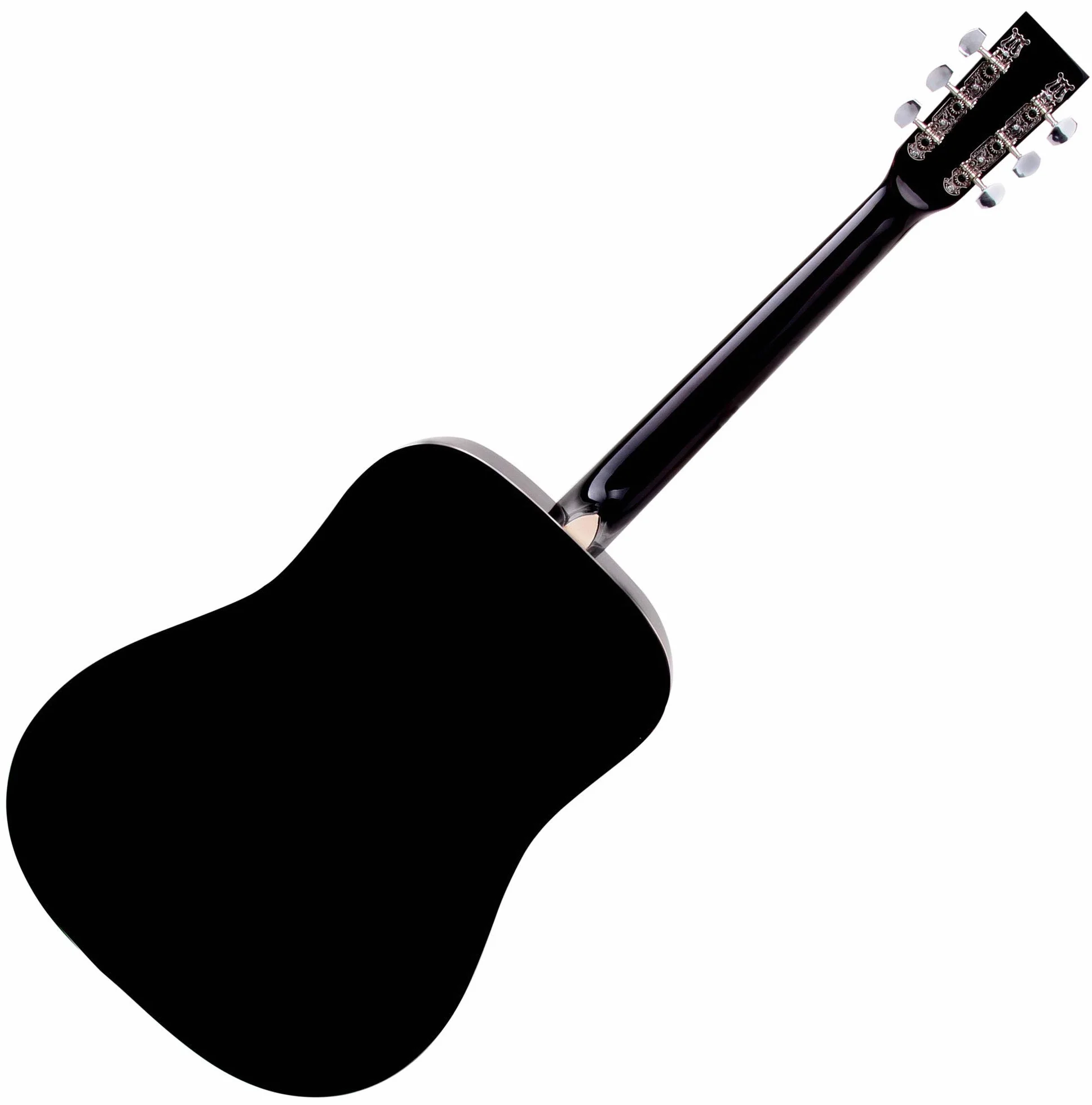 Classic Cantabile WS-10BK-LE Guitarra Western zurda Starter-Set (Dreadnought, 6 cuerdas, 20 trastes) incluye accesorios, funda, cuaderno, cuerdas y púas, color negro.