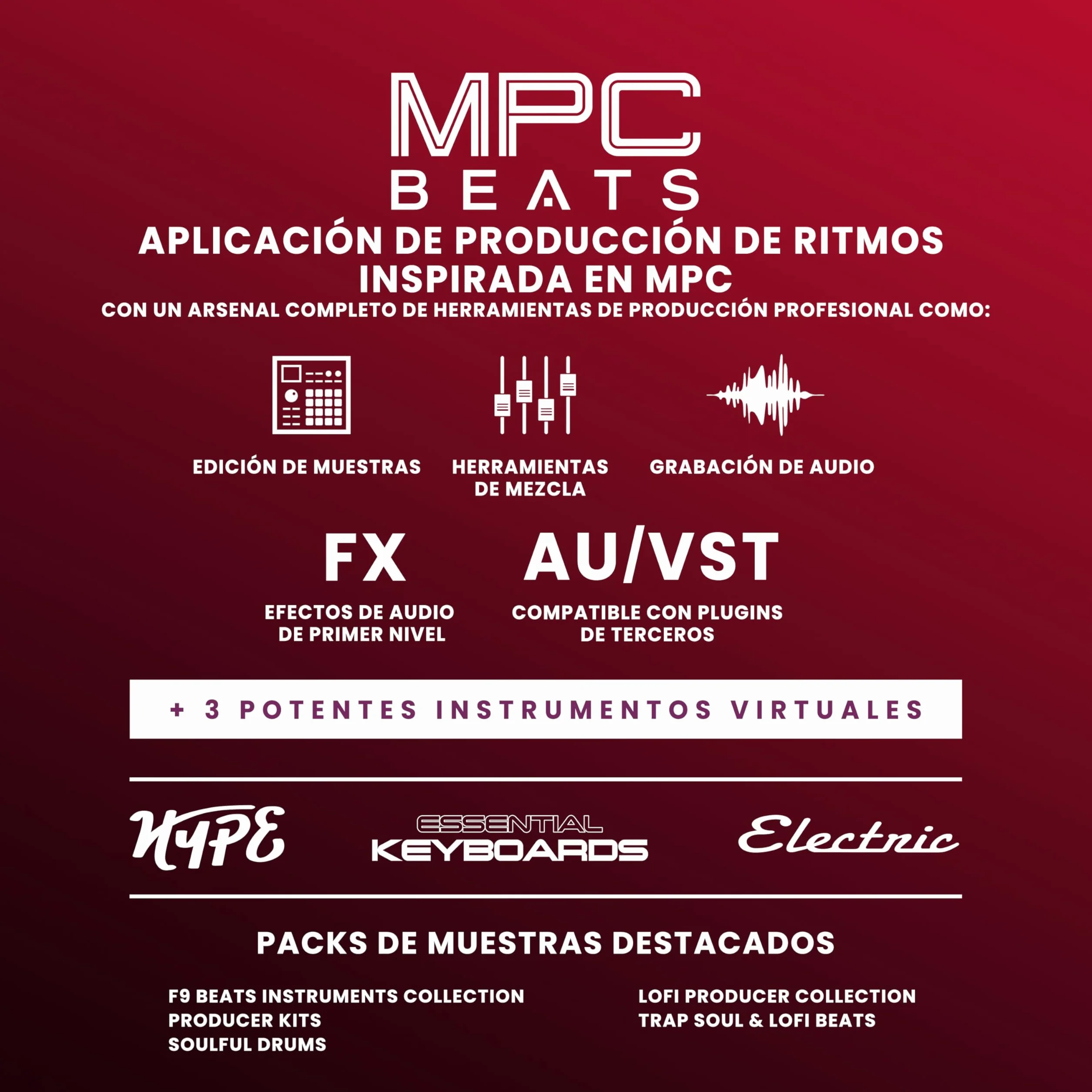 Akai Professional MPK Mini Plus - Teclado Controlador MIDI USB de 37 Mini Teclas con 8 Pads MPC, Secuenciador, MIDI/CV/Gate I/O, Software de Producción y Native Instruments Sound Package