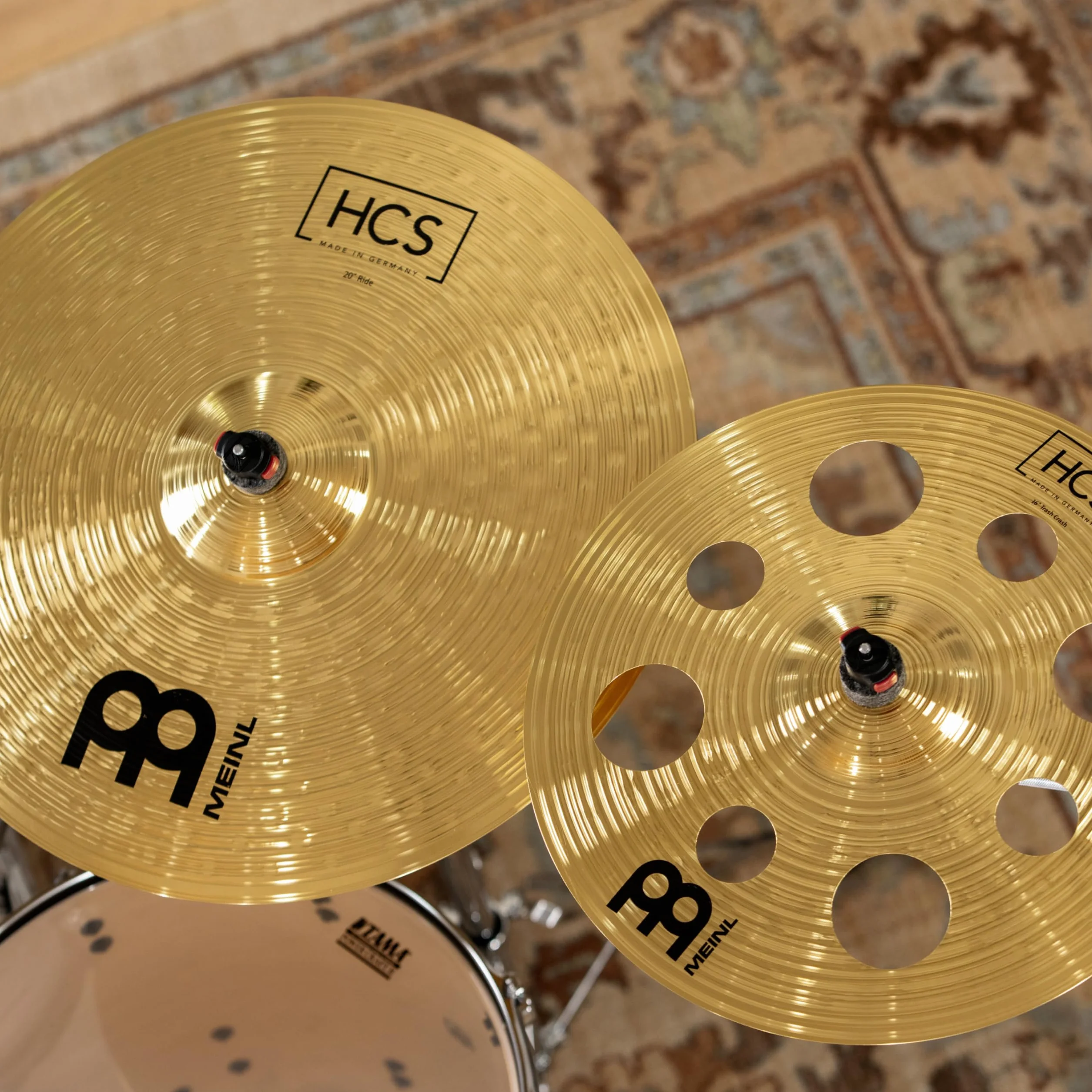 Meinl Cymbals HCS Expanded Cymbal Set Pack - Juego de Platillos de Batería con Plato 14 pulgadas Hihats, 16 Trash Crash, 18 Crash y 20 Ride – Latón, Acabado Tradicional (HCS14161820)