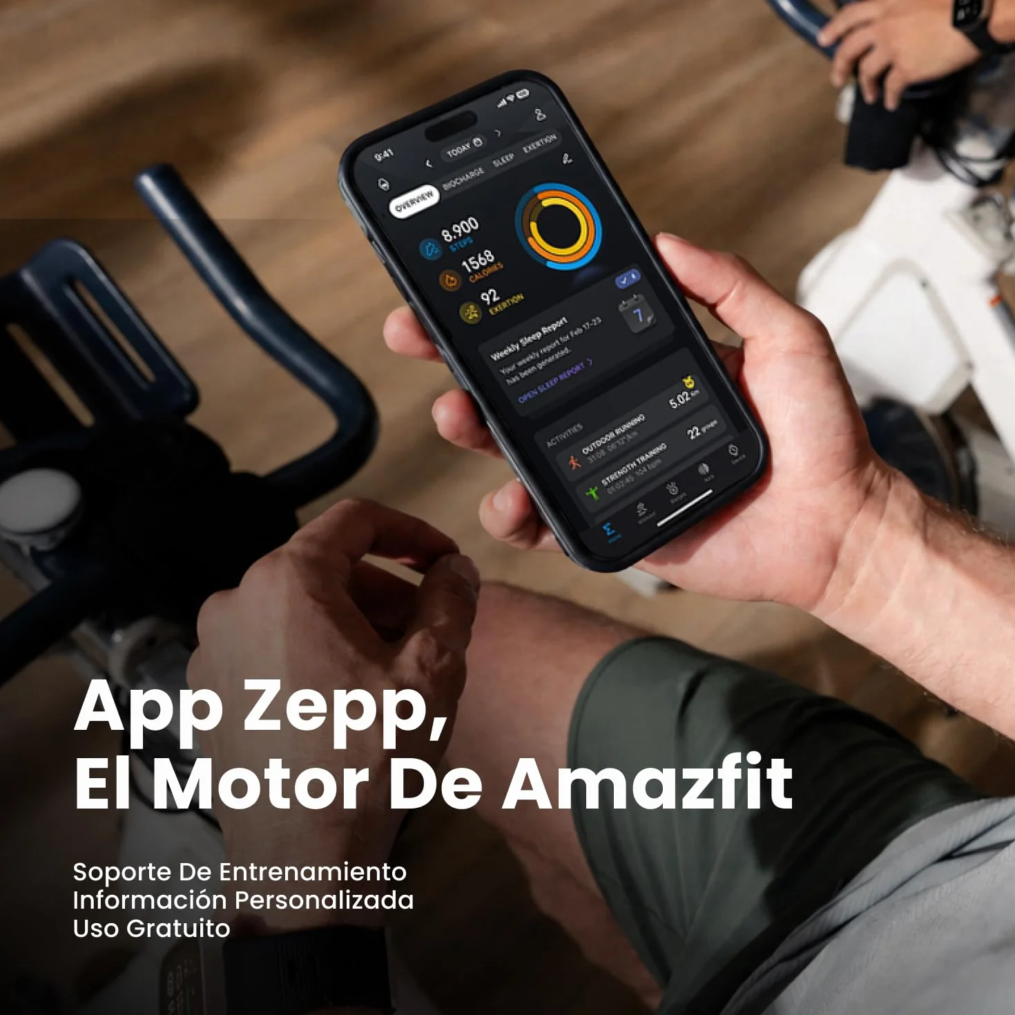 Amazfit Bip MAX 50 mm Smartwatch Reloj Inteligente, Pantalla AMOLED 2,07", hasta 20 Días, GPS & Mapas, 4 GB Almacenamiento, Entrenamiento Híbrido, 150+ Deportes, Modo HYROX, para Android y iPhone