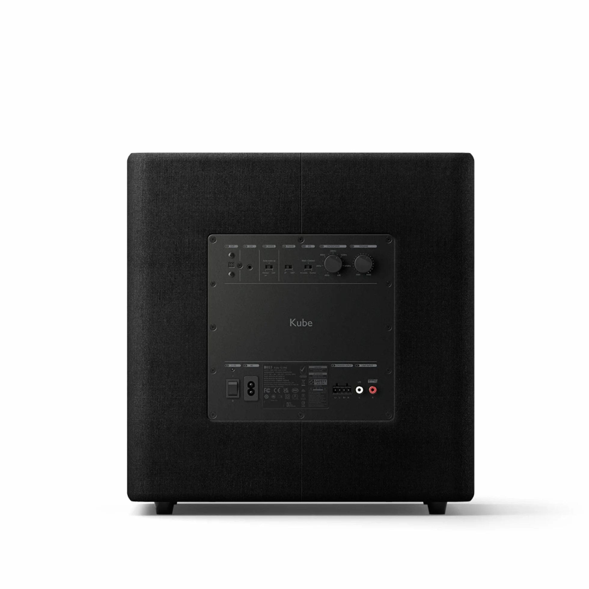 KEF Kube 12 MIE Subwoofer (Negro) | Amplificador de Clase D de 300 W RMS | Pedal para bajo de 12 Pulgadas | Algoritmo Inteligente iBX | Cable RCA fonográfico | Música | Home Cinema | Gaming