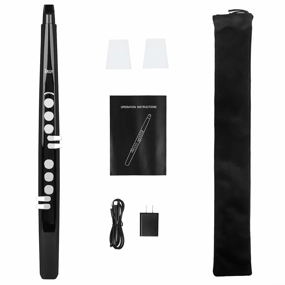 Kit de saxofón eléctrico, flauta eléctrica Blowpip Saxofón pantalla LED doble función de voz para salida MIDI adecuado para todas las edades