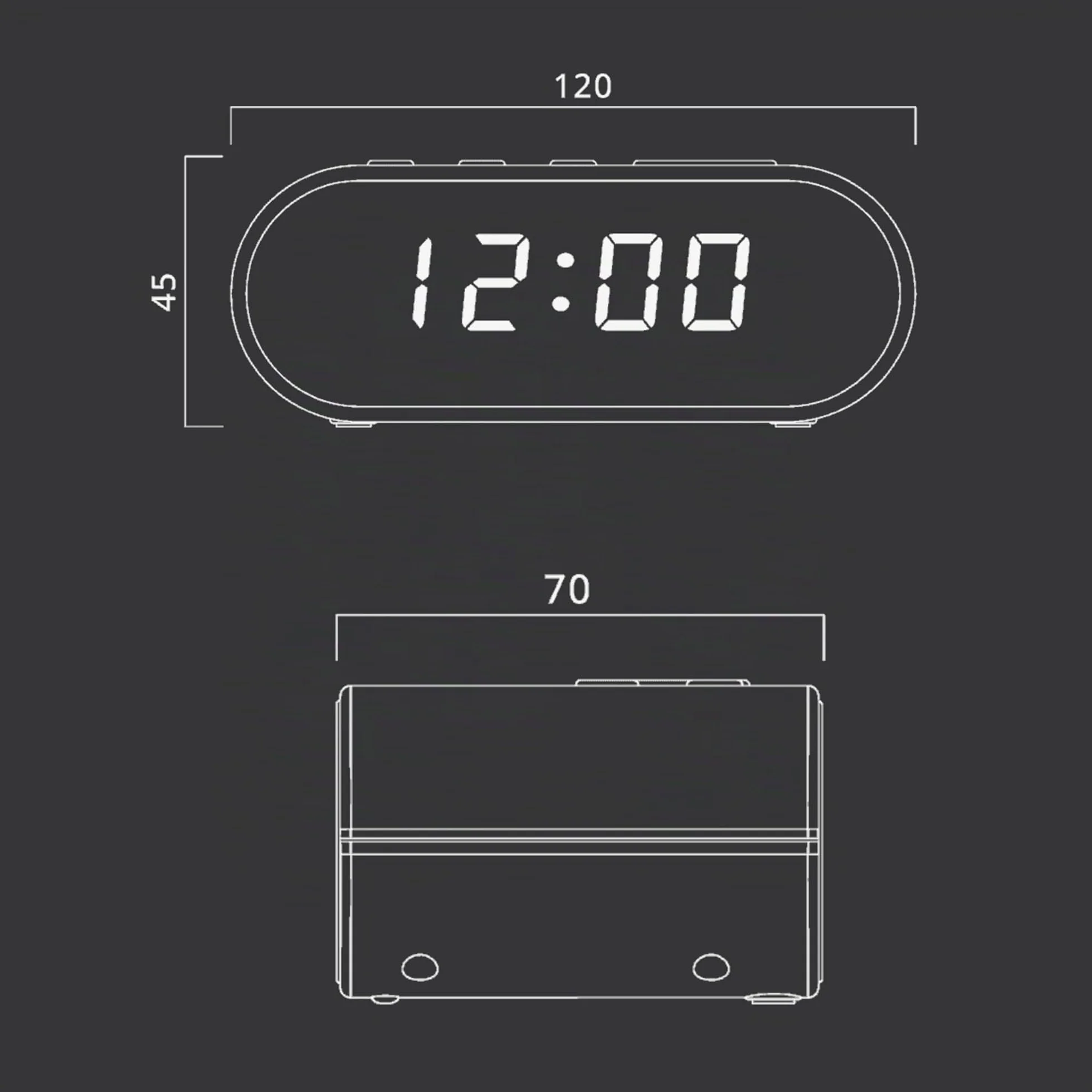 Muse M-10 - Radiodespertador con 2 alarmas PLL, Reloj de 24 Horas, regulador de Intensidad, Color Azul