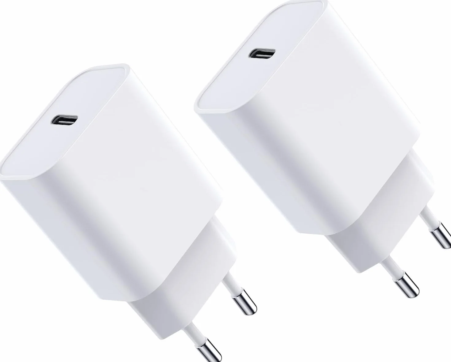 20W Cargador USB C, Enchufe Tipo C Compatible con i-Phone 17/16/15/14/13 Plus Pro MAX Mini, i-Pad, Air-Pods, Galaxy S25/24/23, Cargador i-Phone Carga Rapida, Samsung Carga Rapida(2 Pack)