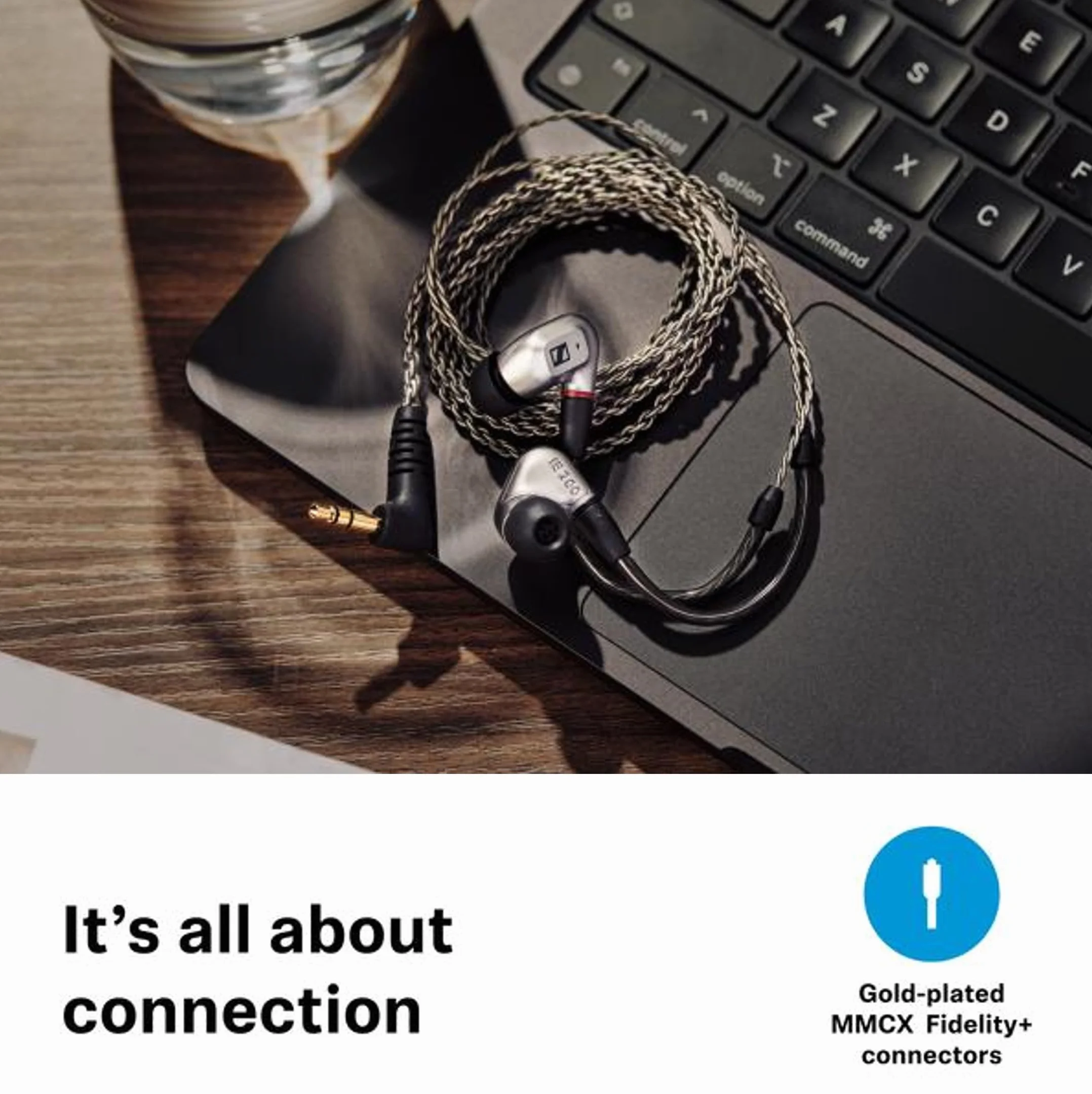 Sennheiser IE 200 Auriculares estéreo audiófilos con Cable : Auriculares intraurales con Cable con Sonido nítido Superior de Alta fidelidad, Voz Realista y Graves impactantes - Plata