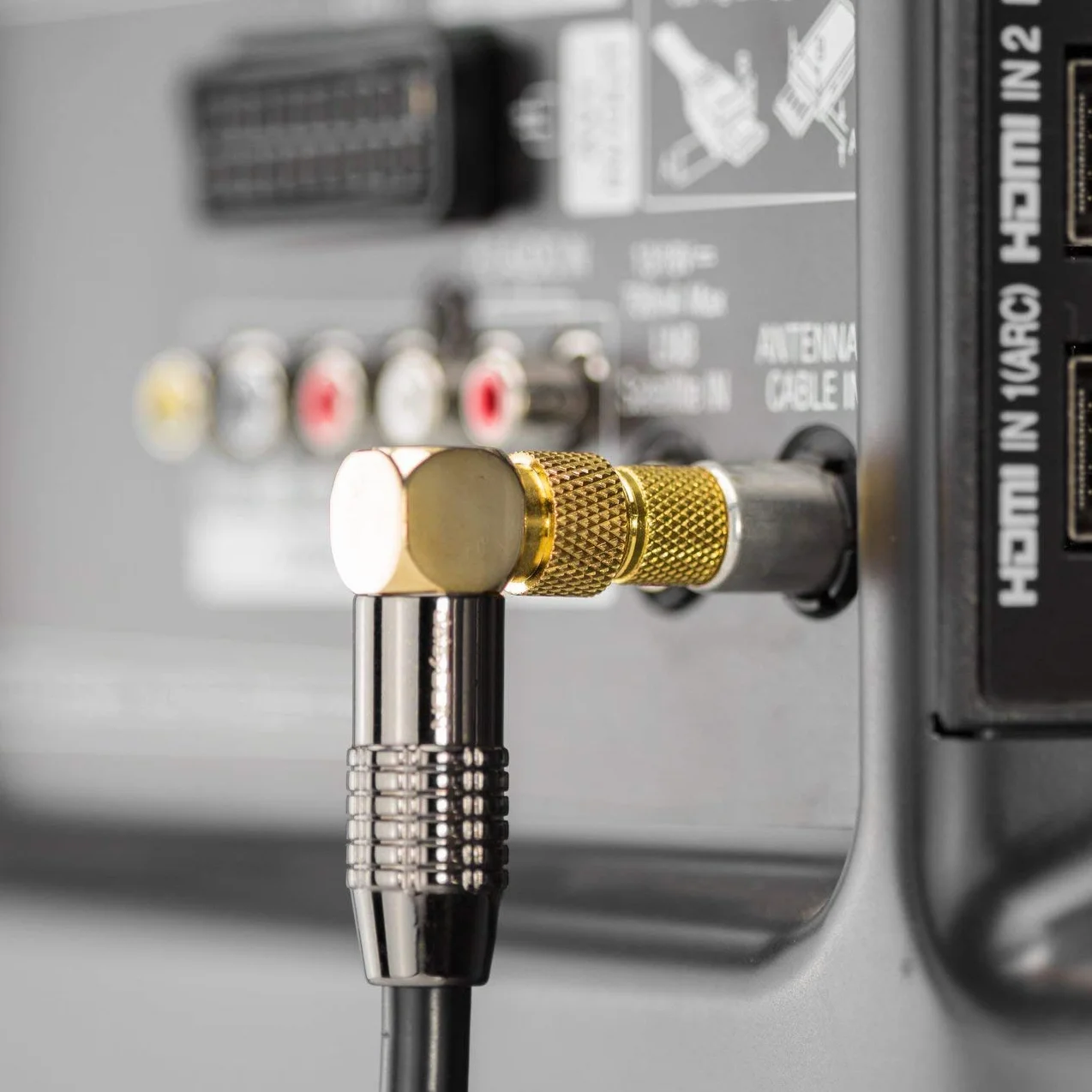 deleyCON 2x Antenna SAT Adattatore Cavo Coassiale per TV Plug Adapter - F Femmina a IEC Connettore Accoppiatore Maschio Cavo Coassiale Placcato Oro