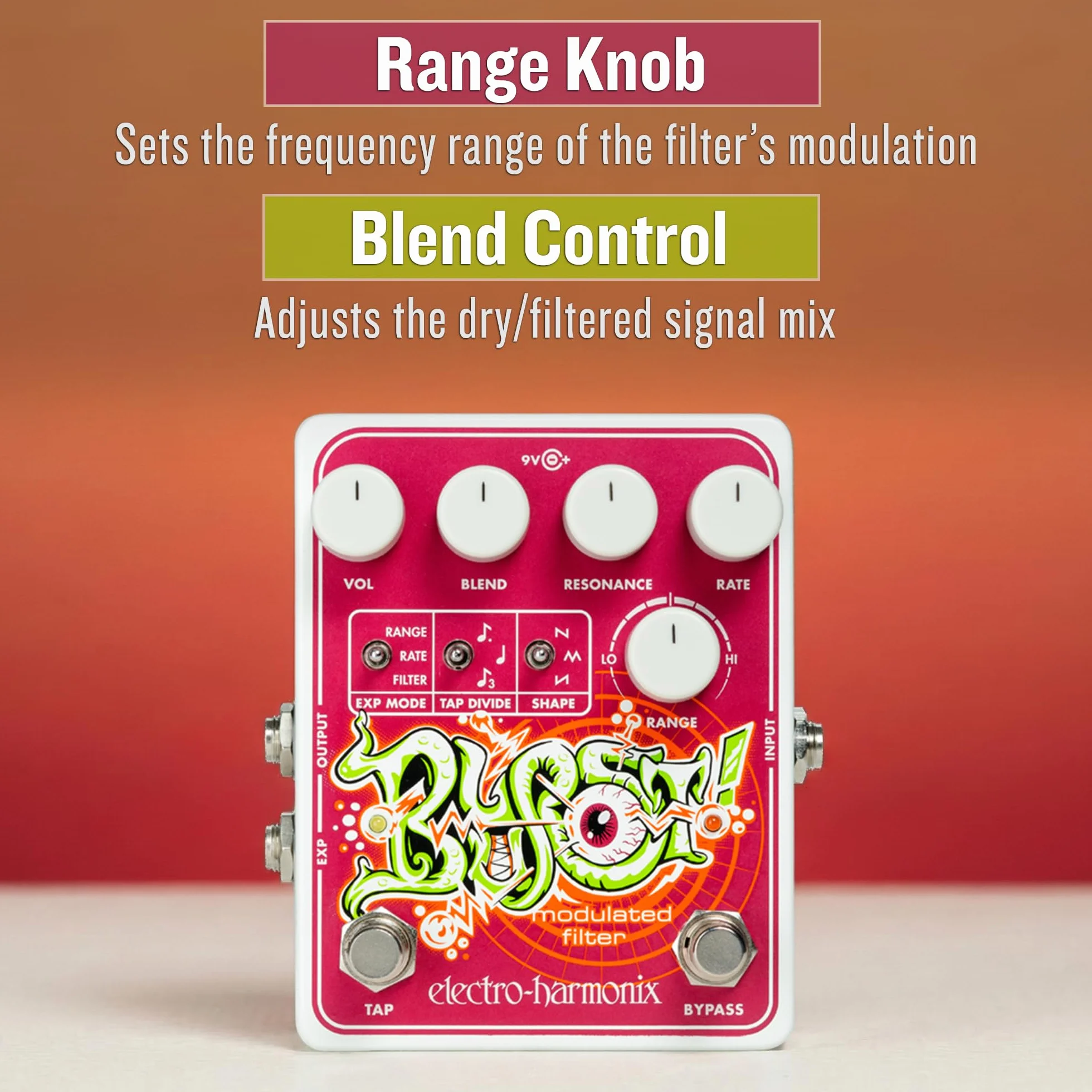 Electro Harmonix 665080 efecto de guitarra eléctrica con sintetizador Filtro blurst