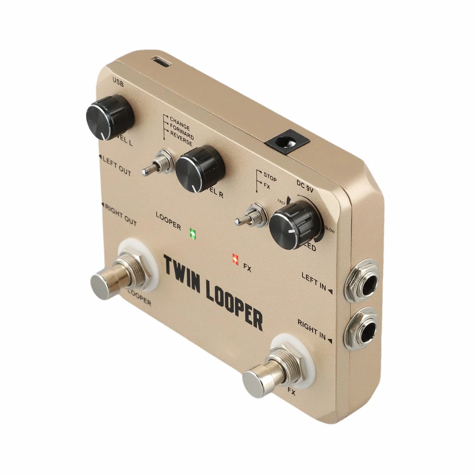 Pedal de guitarra eléctrica Loop Station Rowin Looper con 11 opciones de reproducción y bucle de 10 minutos para una creatividad sin fin
