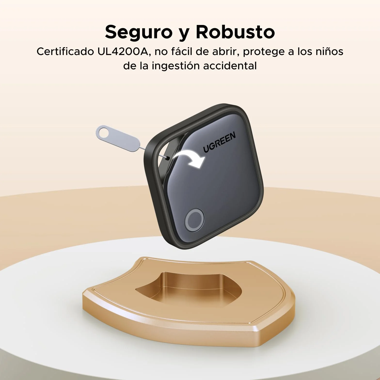 UGREEN FineTrack S Smart Finder Tag Sólo Samsung Localizador Bluetooth con Batería de 18 Meses de Duración Rastreador Compatible con SmartThings para Carteras Llaves Equipaje y Bolsos(2 Piezas)