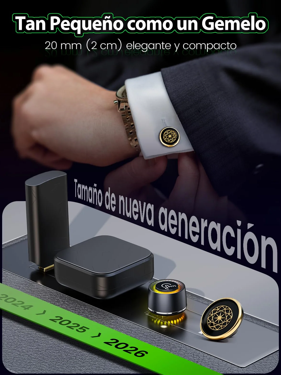Adaptador CarPlay Inalámbrico - Cambio entre 2 Móviles con Botón, Android Auto Inalámbrico, Ultra Mini, Conexión Estable sin Sobrecalentamiento, Compatible con iPhone (iOS 10+) y Android 10+, USB-A/C