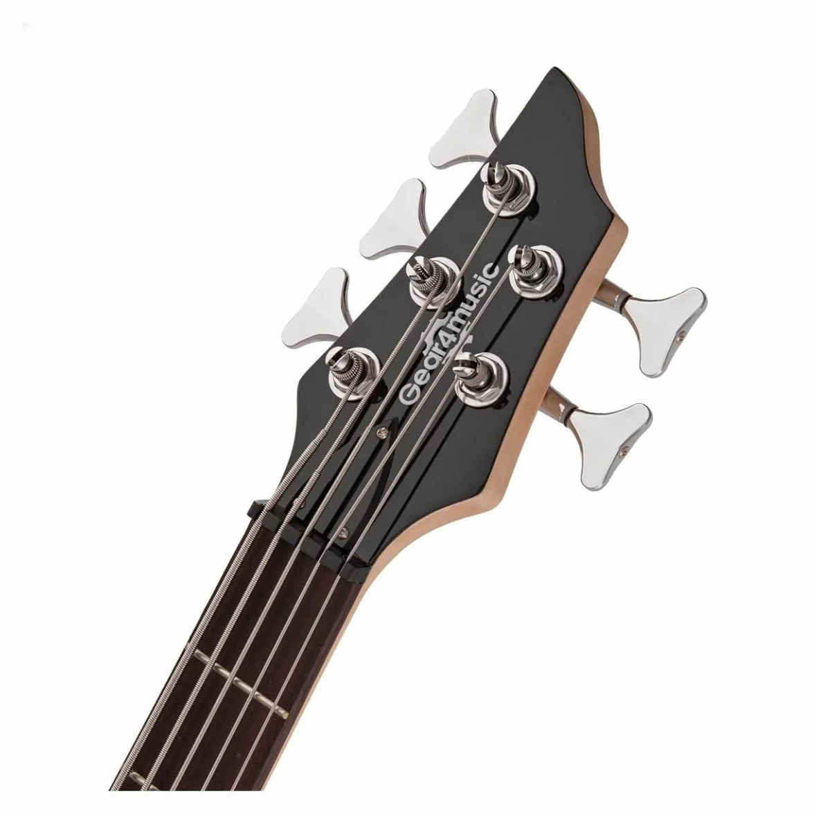 Gear4music Guitarra eléctrica Chicago de 5 cuerdas con accesorios Rojo