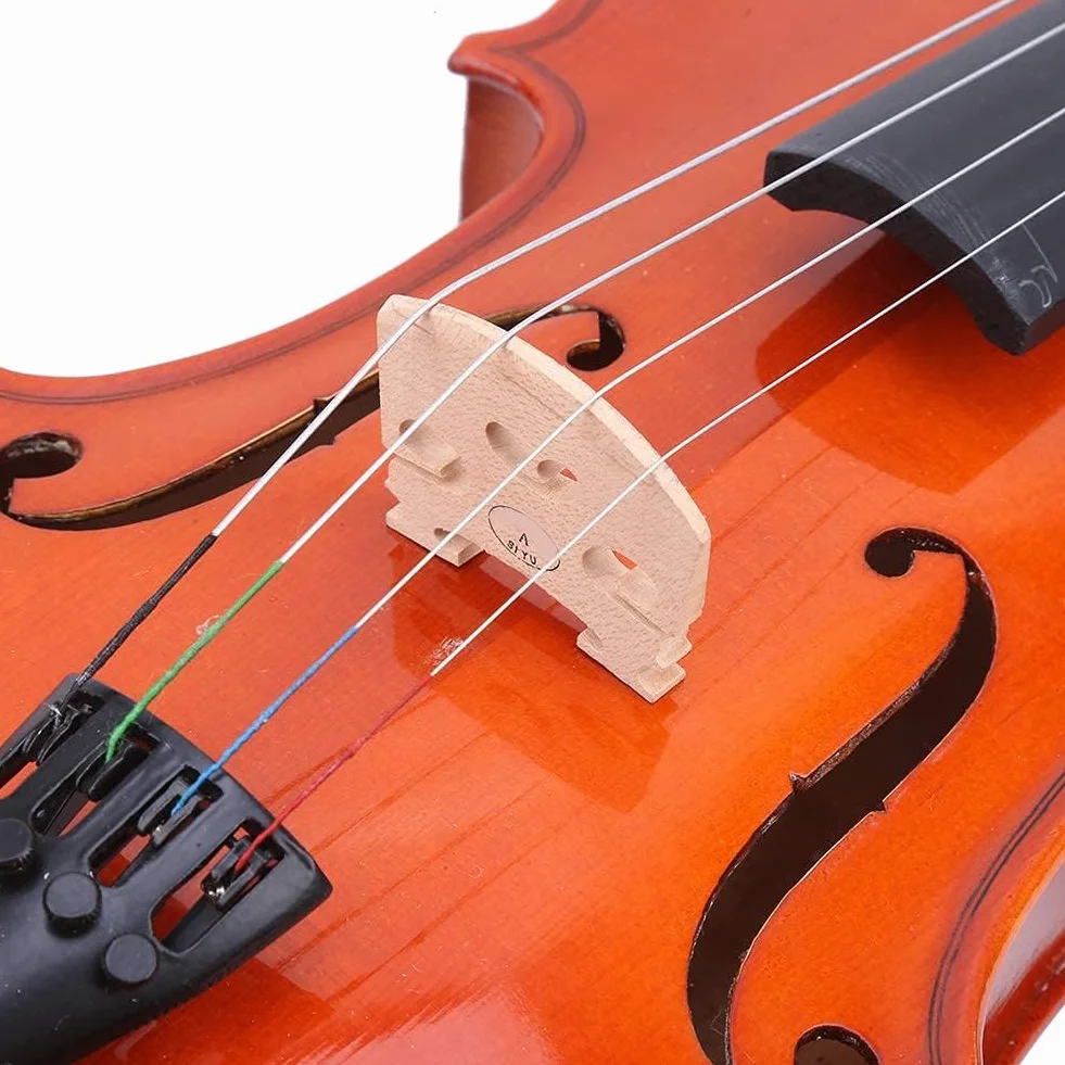Juego de Viola de 16 Pulgadas, Viola de Madera Maciza con Puente de Colofonia de Arco de Caja para Estudiantes Principiantes