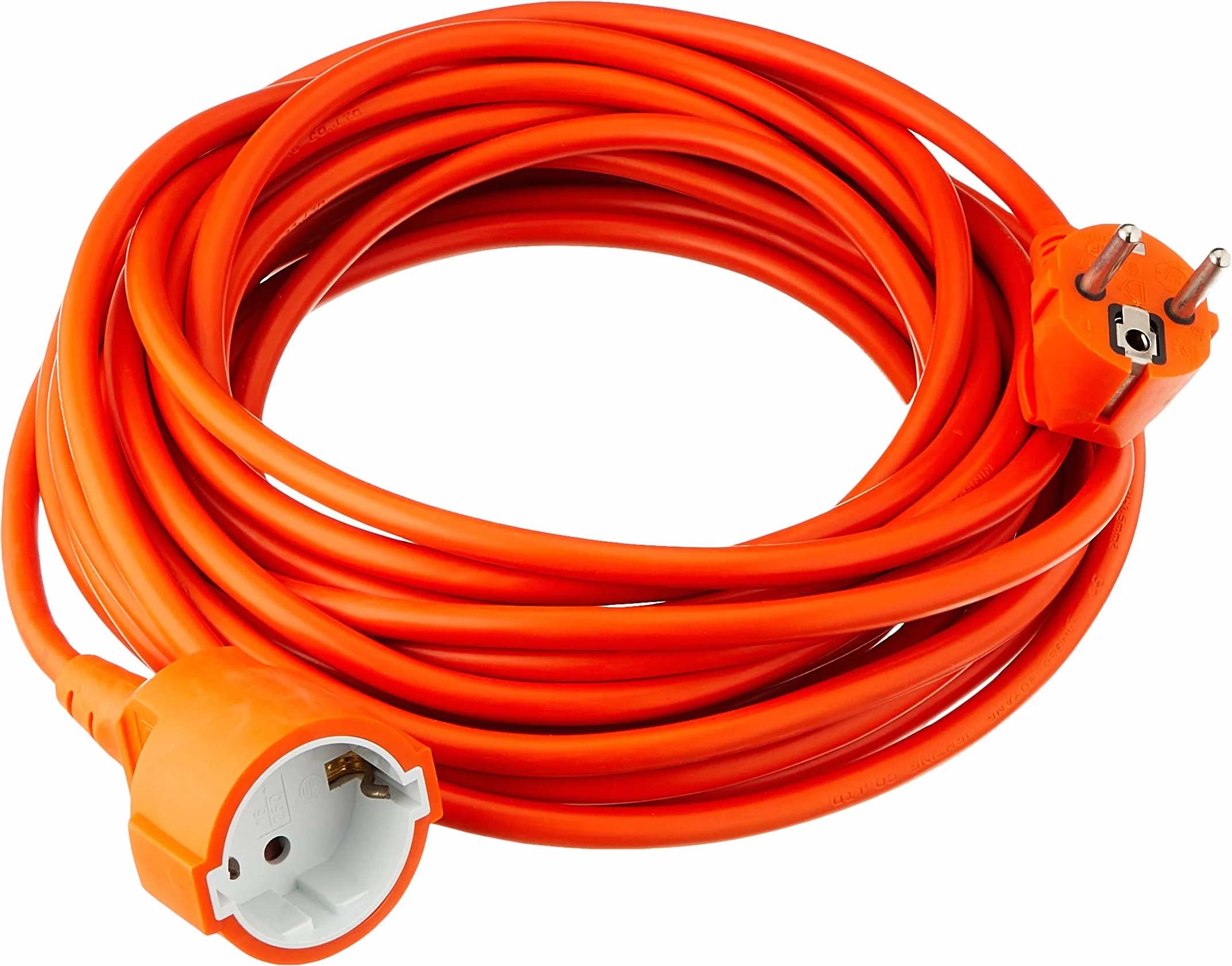 Cable alargador de corriente para jardín 10m naranja 16A 3680W
