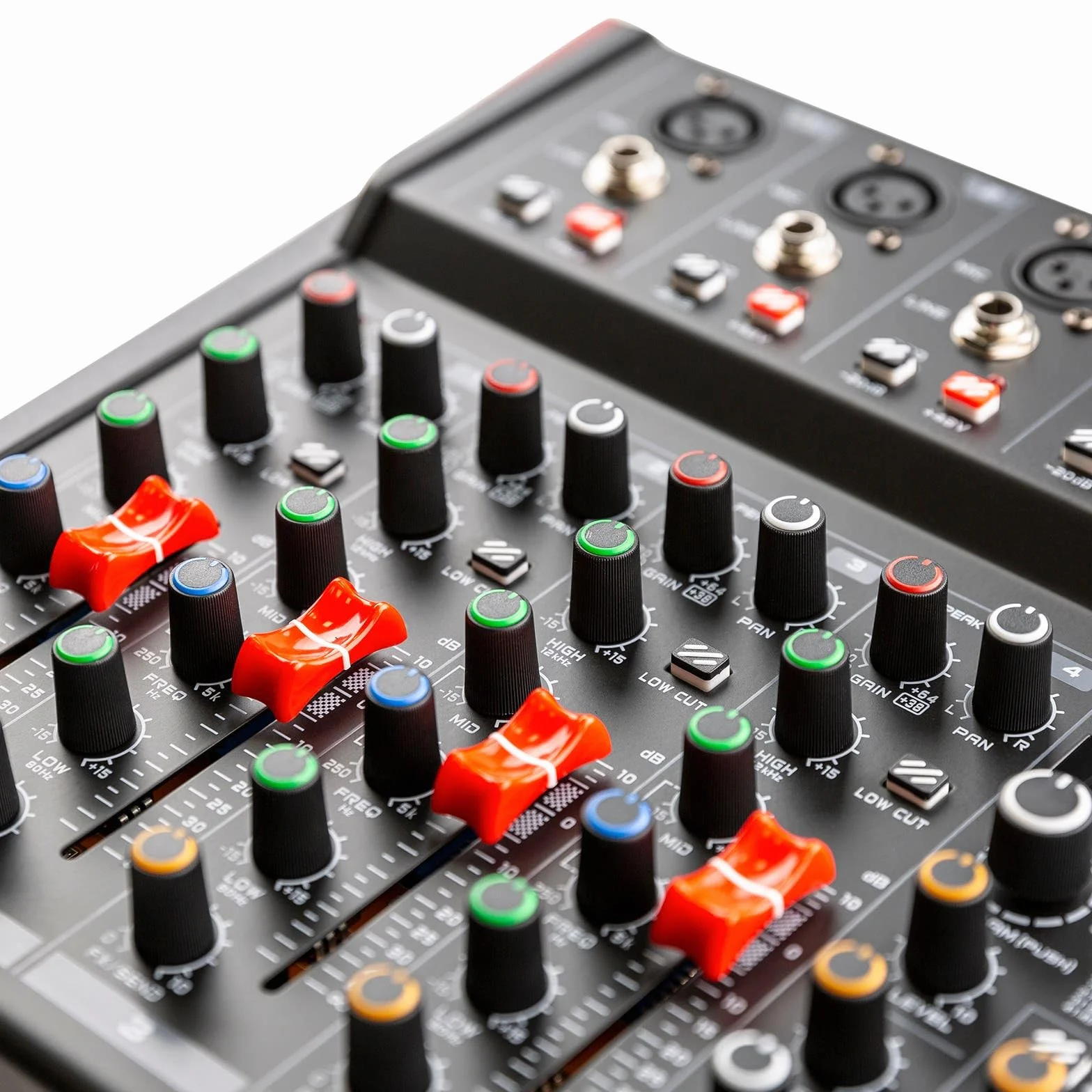 Vonyx VM-KG08 Consola de mezclas de 8 canales - Con Bluetooth, reproductor MP3, interfaz de audio USB, procesador de sonido, alimentación fantasma, pantalla LED, ideal para bares y locales pequeños
