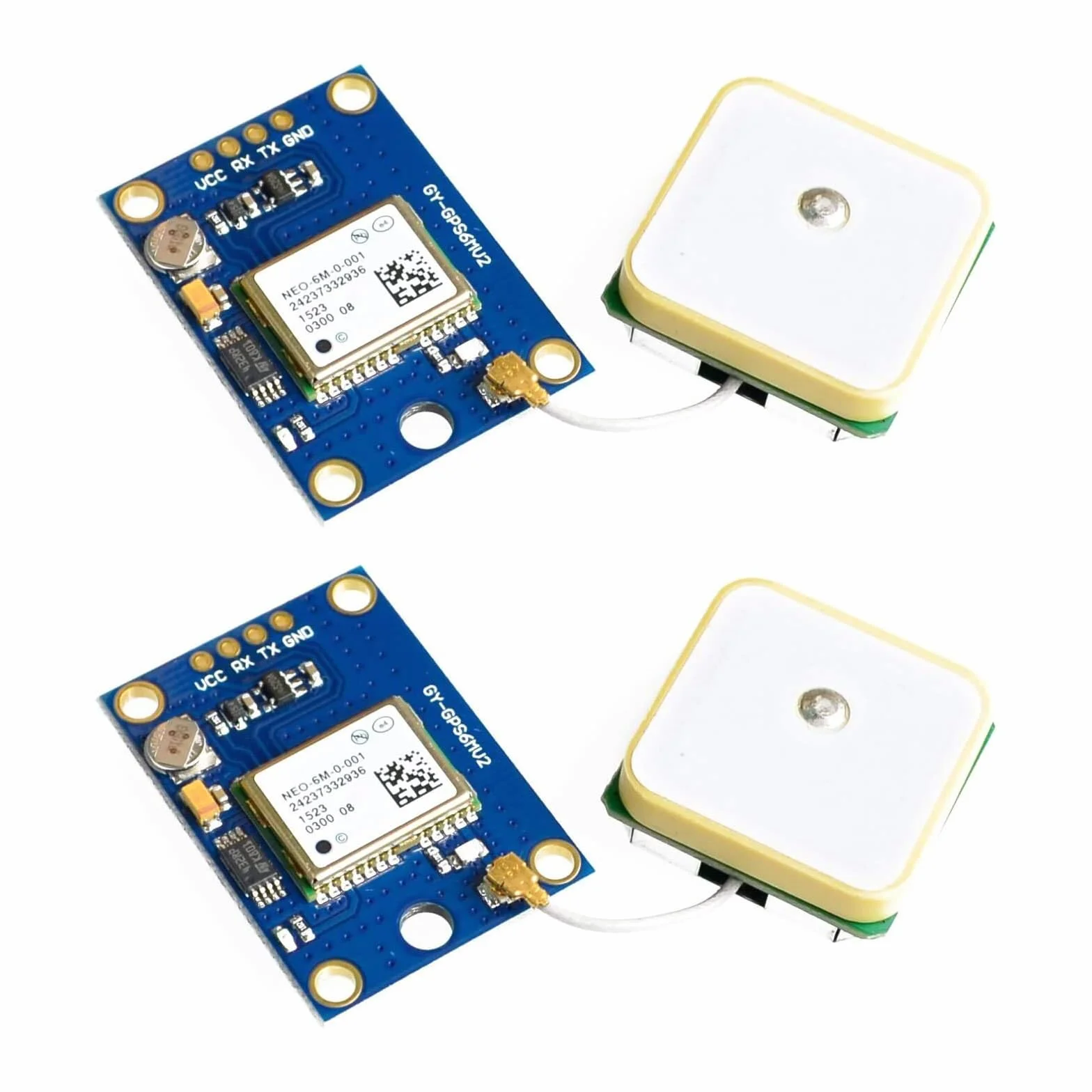 GY-NEO6MV2 NEO-6M Módulo GPS 3V-5V con antena de cerámica para Arduino APM 2.5 (2 unidades)