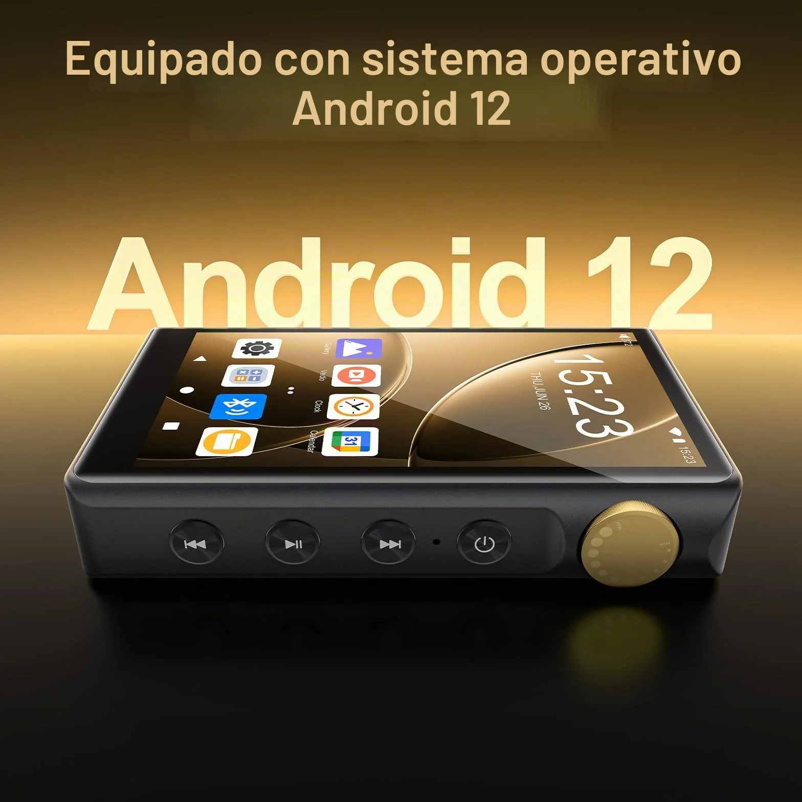 Reproductor MP3 HiFi con Bluetooth y WiFi, Reproductor de música de Alta resolución ZAQE Android 12, DAC DSD sin pérdidas Flac, Equipado con una Tarjeta de Memoria de 64 GB., admite hasta 512 GB.