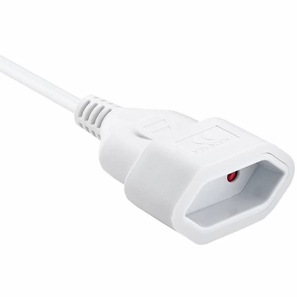 Cable de extensión 230V 2m PremiumCord Enchufe Europeo Blanco