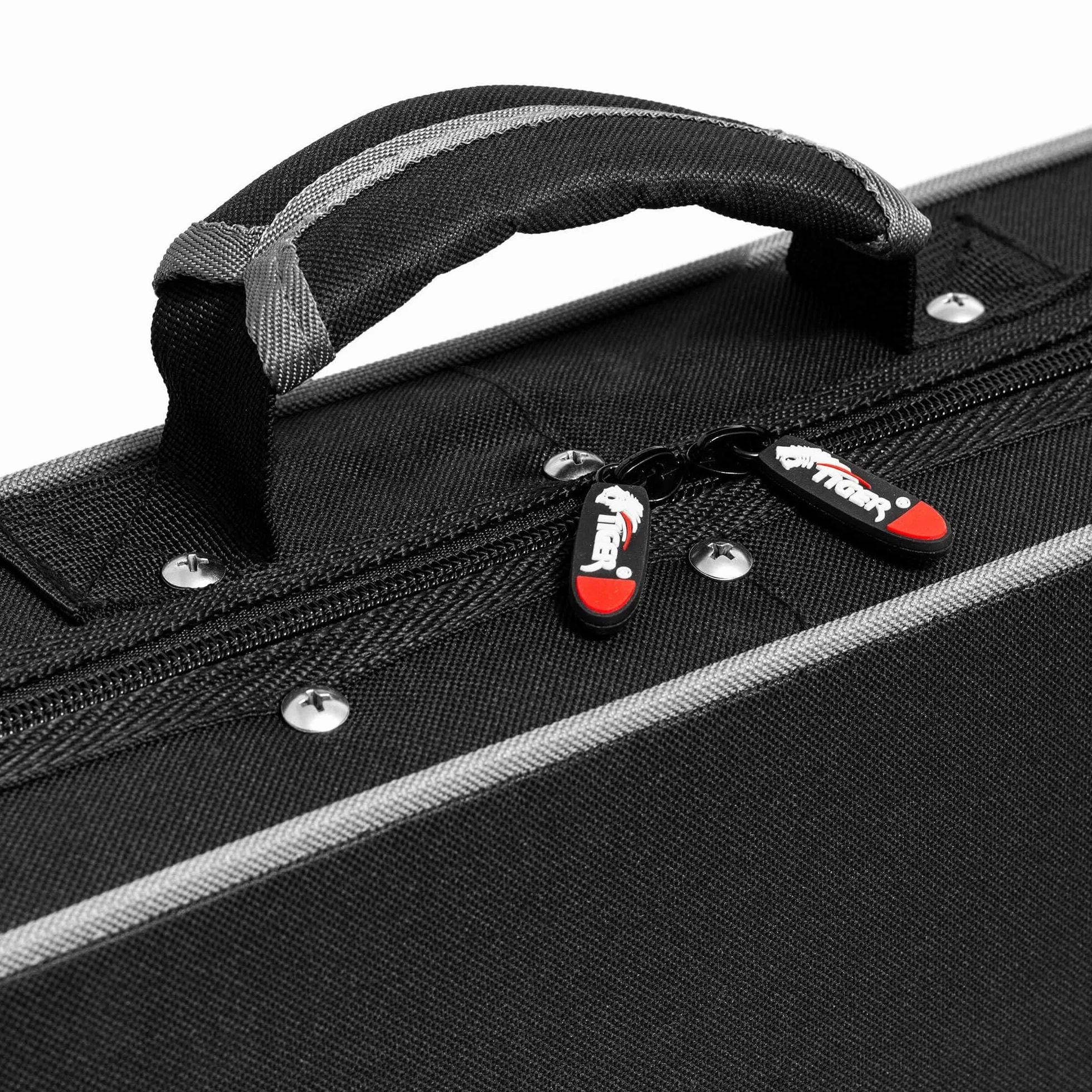Tiger Funda rígida Espuma Guitarra eléctrica 39" | Espuma moldeada, doble almacenamiento, exterior Oxford 600D resistente, asa cómoda para transporte seguro