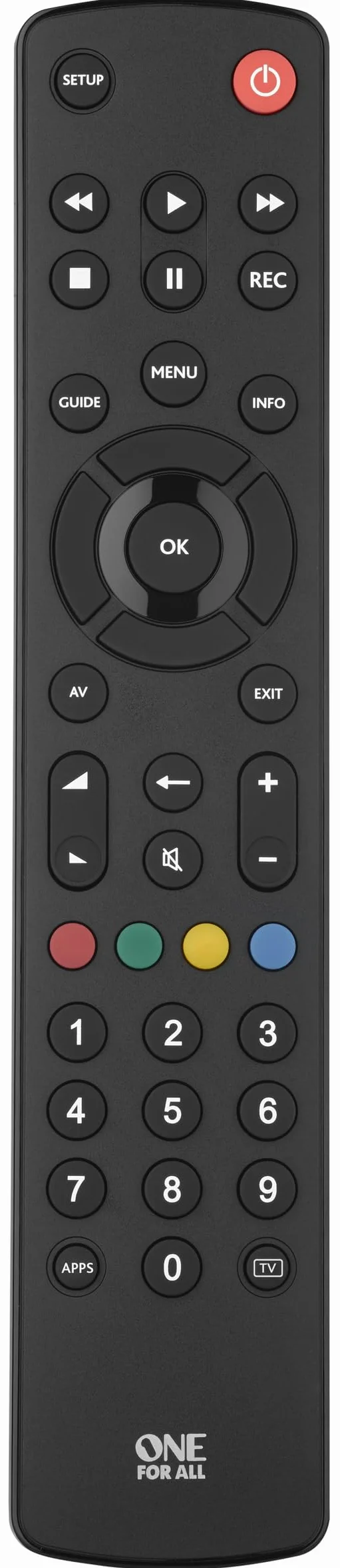One For All URC1210 Control Remoto Universal para TV - Negro