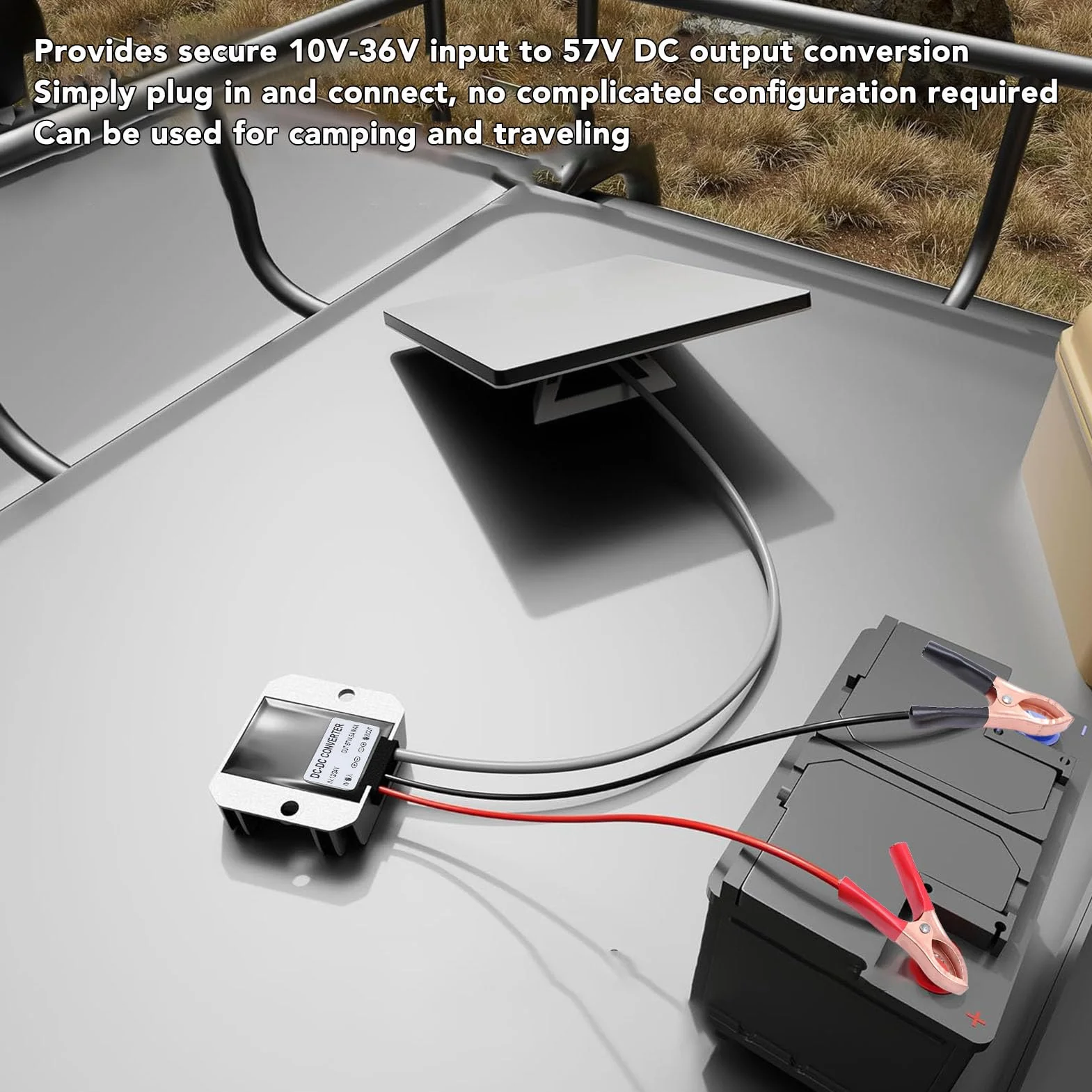 FTVOGUE Convertidor de Potencia Satelital de 12V 24V a 57V 4.5A, Convertidor Boost para Enrutador Gen3