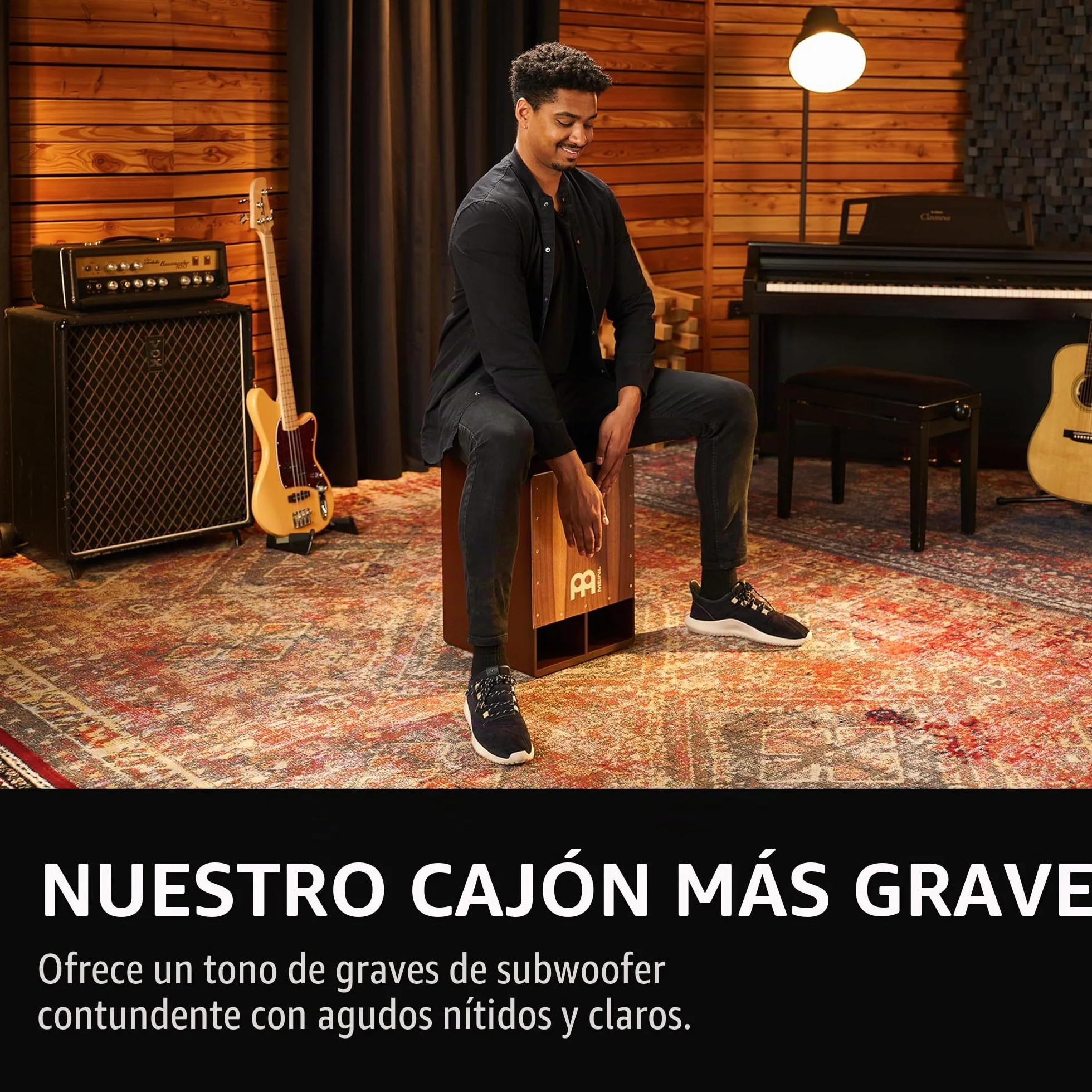 Meinl Percussion - Cajon flamenco, Madera de nogal