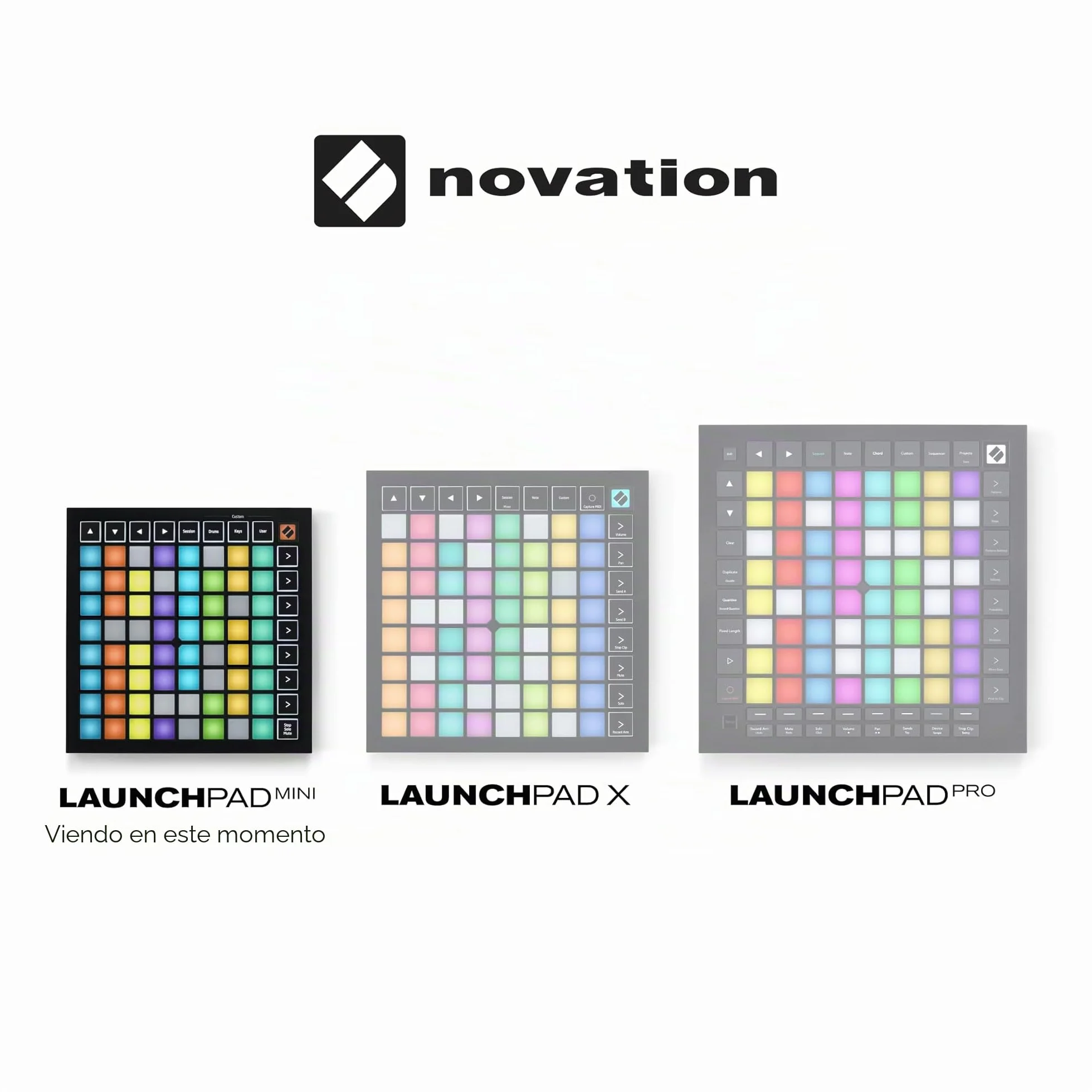 Novation Launchpad Mini [MK3] — Panel portátil MIDI con 64 almohadillas, panel controlador con USB para actuaciones de Ableton Live y Logic Pro