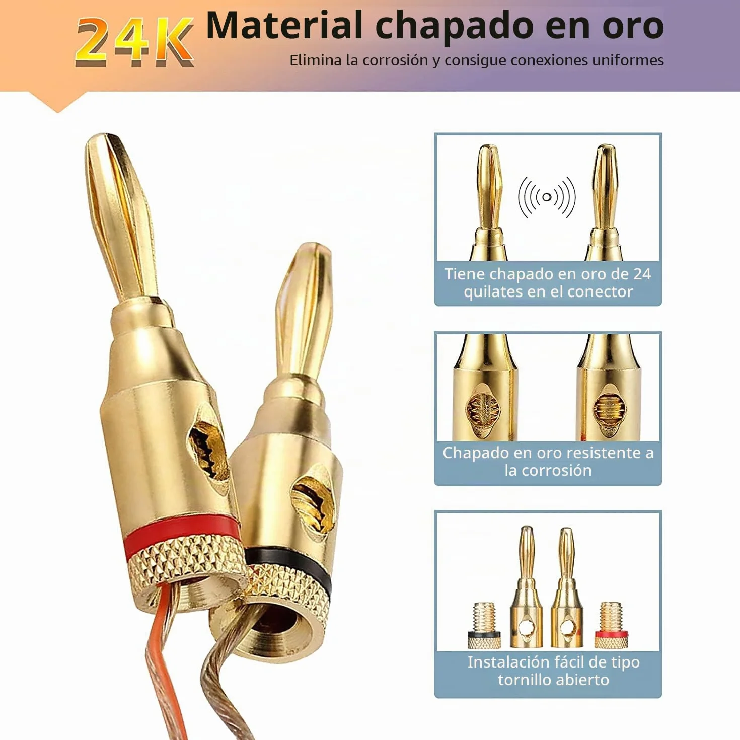 10 Piezas Conectores de Banana para Altavoz 4 mm