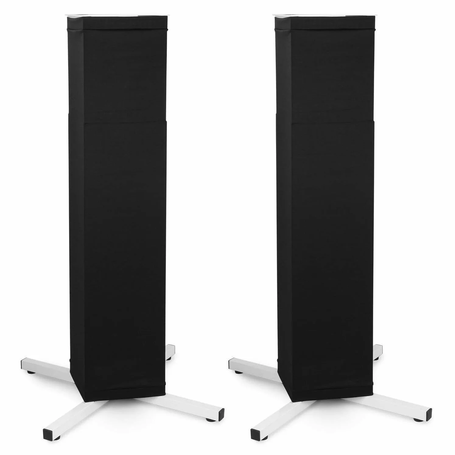 Vonyx DJP165 Soporte Universal para Altavoces - También Adecuado para Efectos de iluminación, Productos, etc. - Incluye Cubierta Blanca y Negra - Altura Regulable