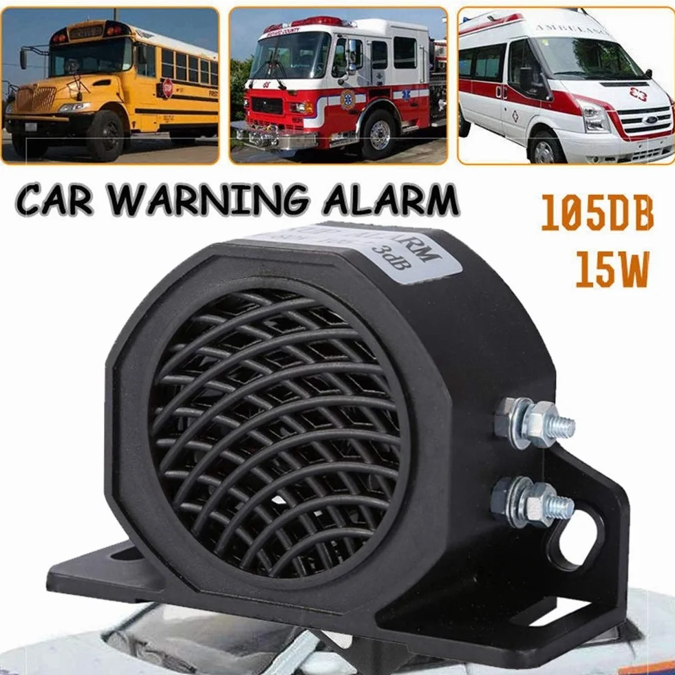 KSTE Cuerno de Caracol, 12-80V 105 DB Alarma de Advertencia de Aviso Sonoro Universal Coche, Zumbador de Marcha Atrás Universal, Sirena de Alarma Equipo Pesado del Vehículo Camión del Automóvi