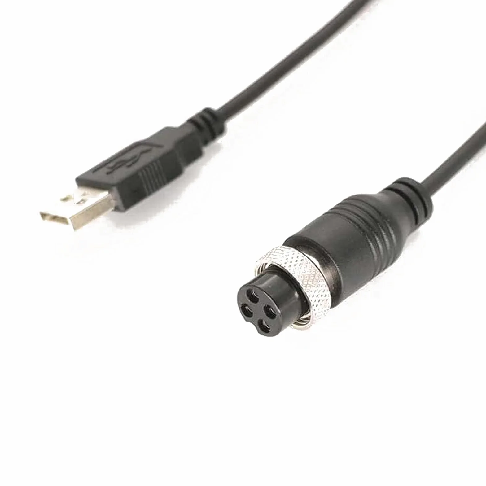 Elecbee Conector de aviación GX12 Hembra de 4 pines a USB2.0 Tipo-A Cable macho