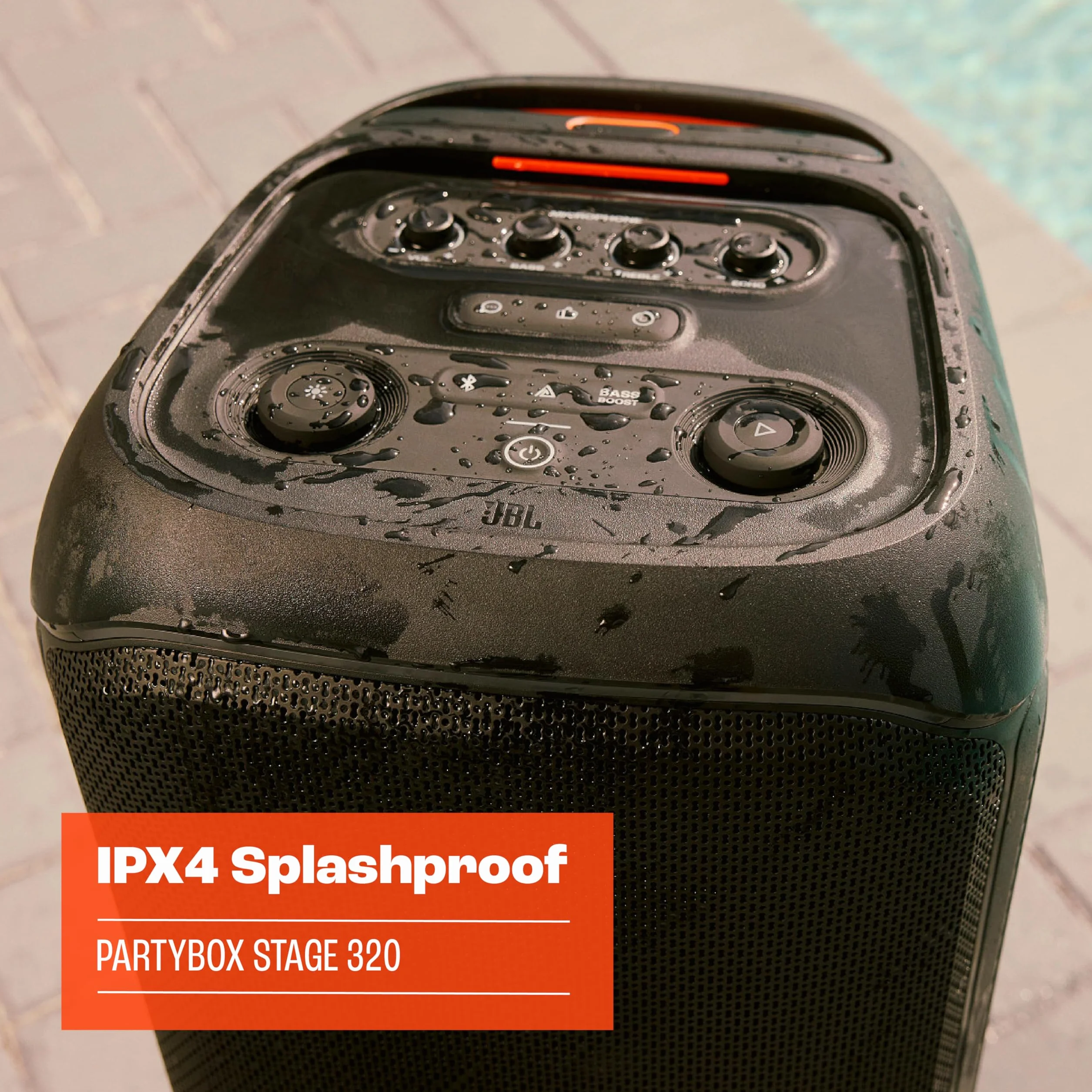 JBL Partybox Stage 320 Altavoz portátil Bluetooth IPX4 Negro