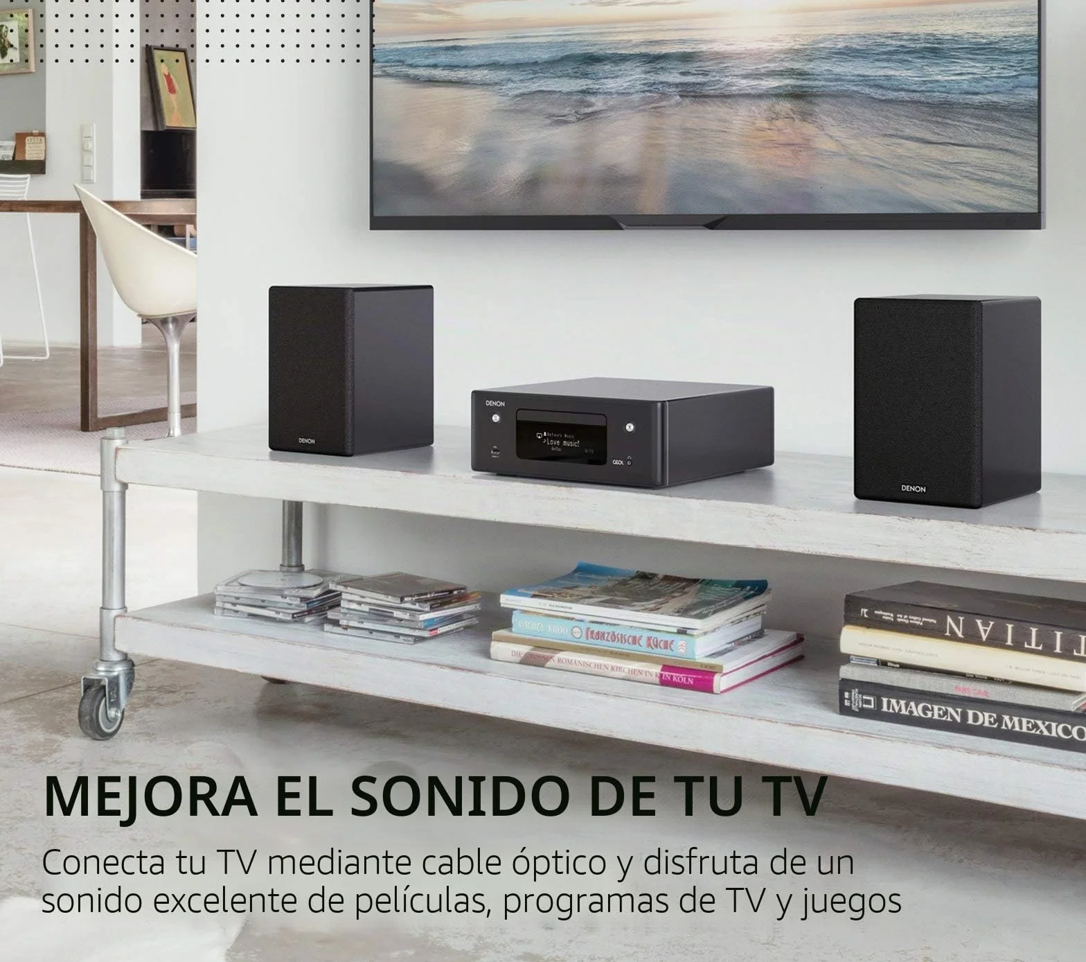 DENON Microcadena con conexión en Red Negro