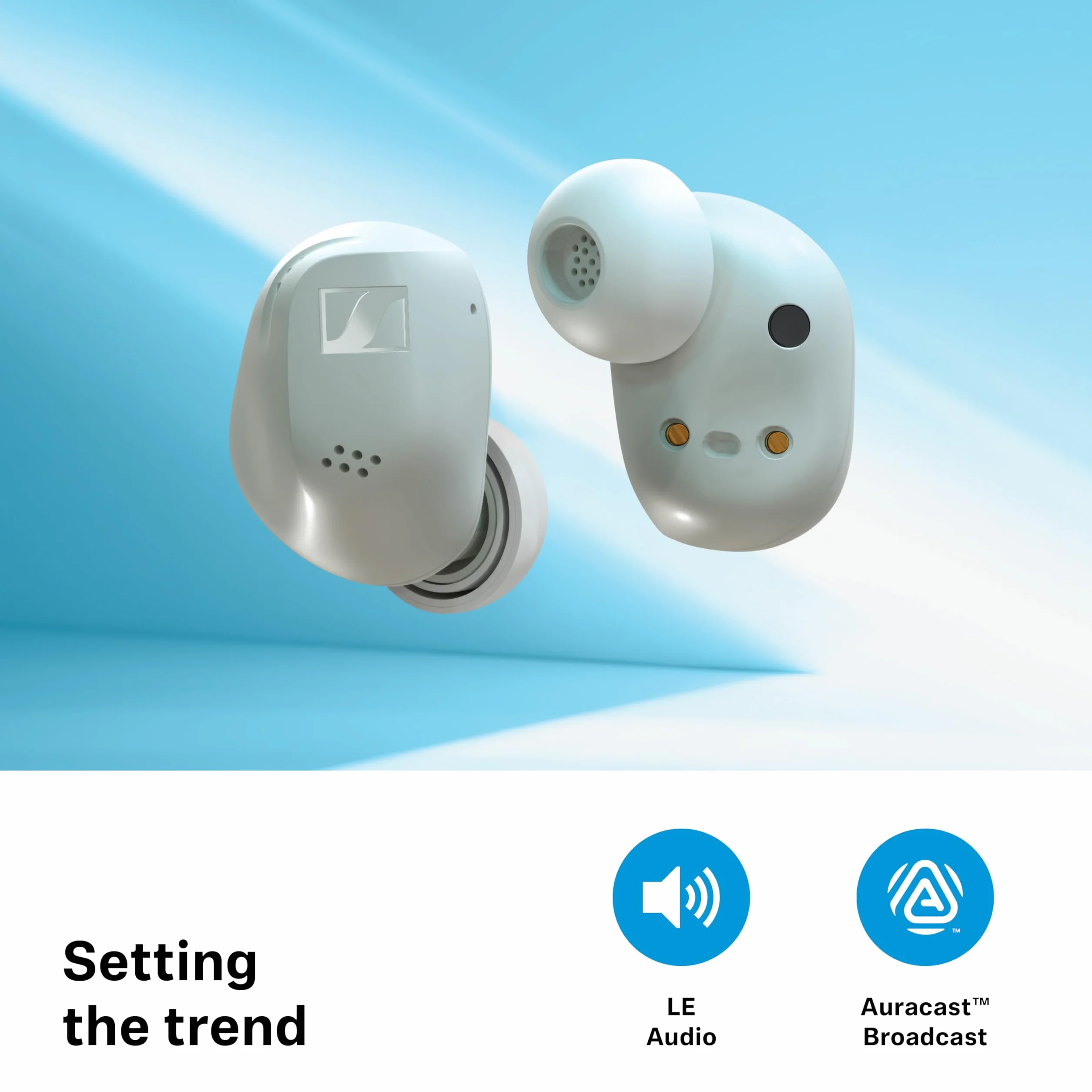 Sennheiser ACCENTUM True Wireless Auriculares - Sonido nítido con ANC híbrida, diseño ergonómico, 28 Horas de duración de batería, Interfaz táctil y Calidad de Llamada con Doble micrófono - Negro