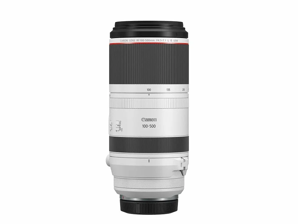Canon Objetivo RF 100-500mm F4.5-7.1L IS USM - Lente Zoom Teleobjetivo Serie L, Ideal en Viaje y Naturaleza, Ligero, AF de Motores USM y estabilizador óptico 5 Pasos, Compatible Sistema EOS R, Negro