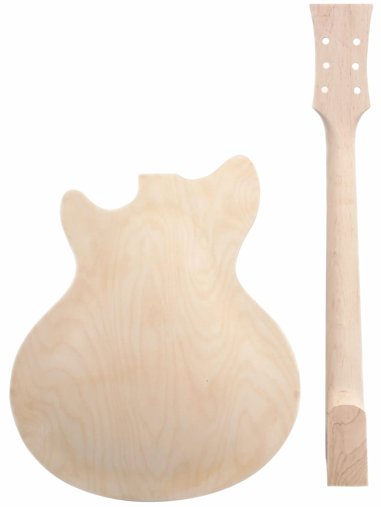 Kit De Guitarra Eléctrica Rocktile HB-Style - Kit DIY Semi-Hollow Con Diapasón De Palisandro, Cuerpo De Paulownia Con Sustainblock, Mástil De Arce Para Encolar - 2 Humbucker