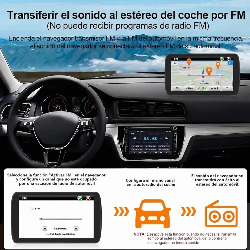 9 Pulgadas Navegador GPS para Camiones y Coches, con Bluetooth y Actualizaciones de Mapas de Europa para Toda la Vida