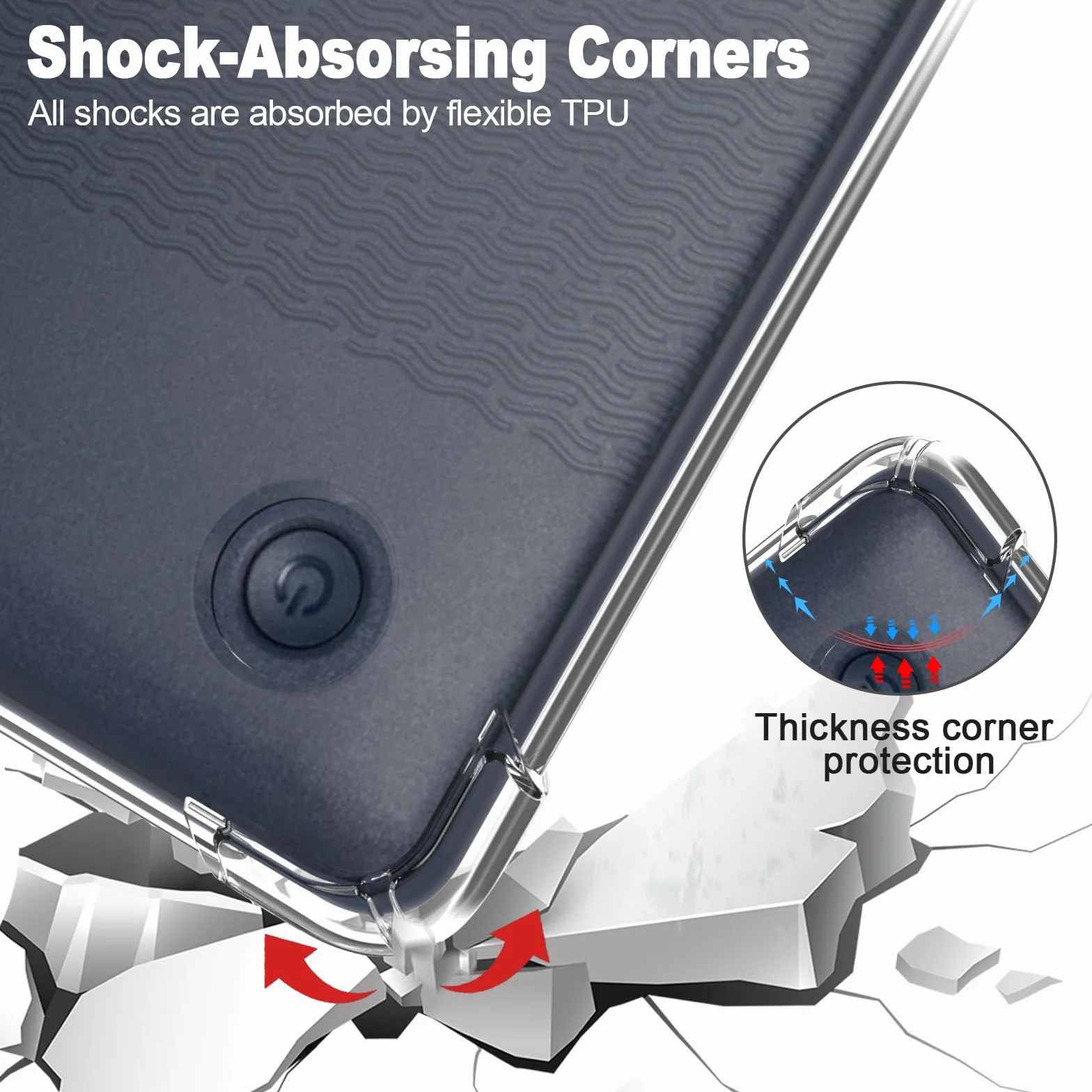 Vancle Funda para Kobo Clara Colour 6" / Clara BW 6" / Clara 2E 6" eReader (2024/2022), Carcasa Protectora Fina Transparente Anticaídas Reforzada