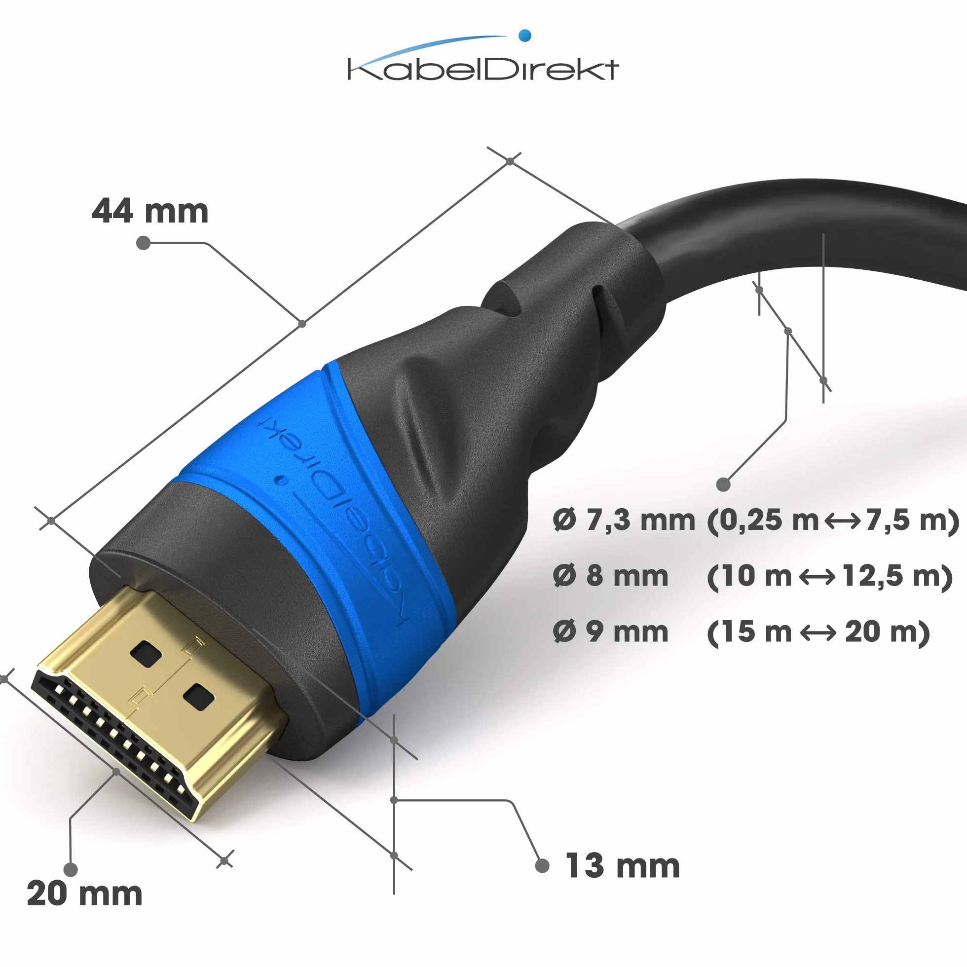 KabelDirekt Cable HDMI 8K 4K 2m Soporta 10K 8K 60Hz 4K 120Hz para TV PC PS5 Xbox Switch
