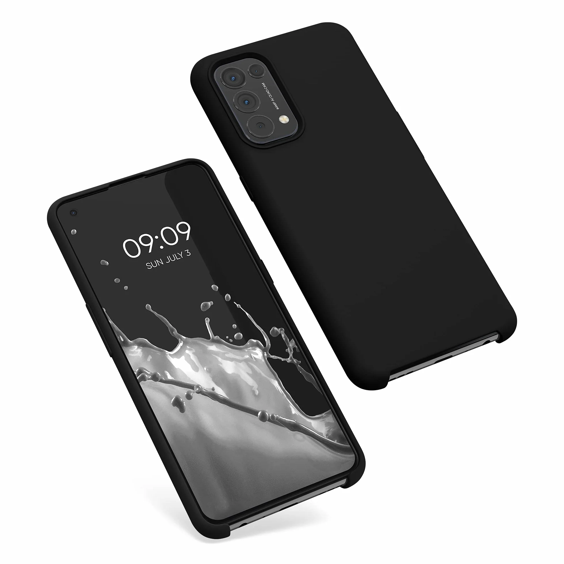 kwmobile Carcasa Compatible con OPPO Find X3 Lite Funda TPU Silicona Antigolpes Negro