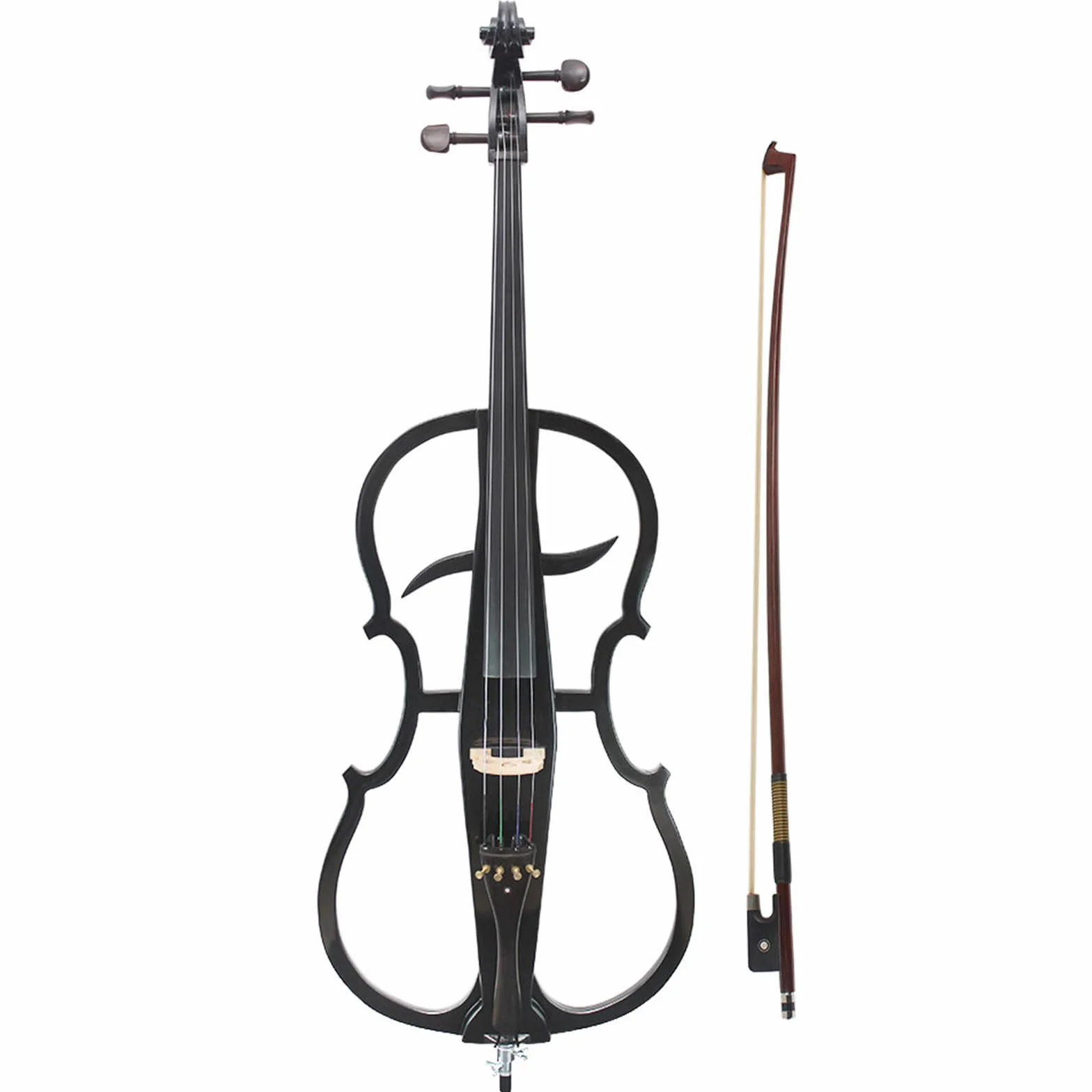 Violonchelo Electrico, Madera Maciza Violonchelo ElectróNico 4/4 Instrumento Musical, TamañO Completo Hecho A Mano Kit De Violonchelo EléCtrico Silencioso
