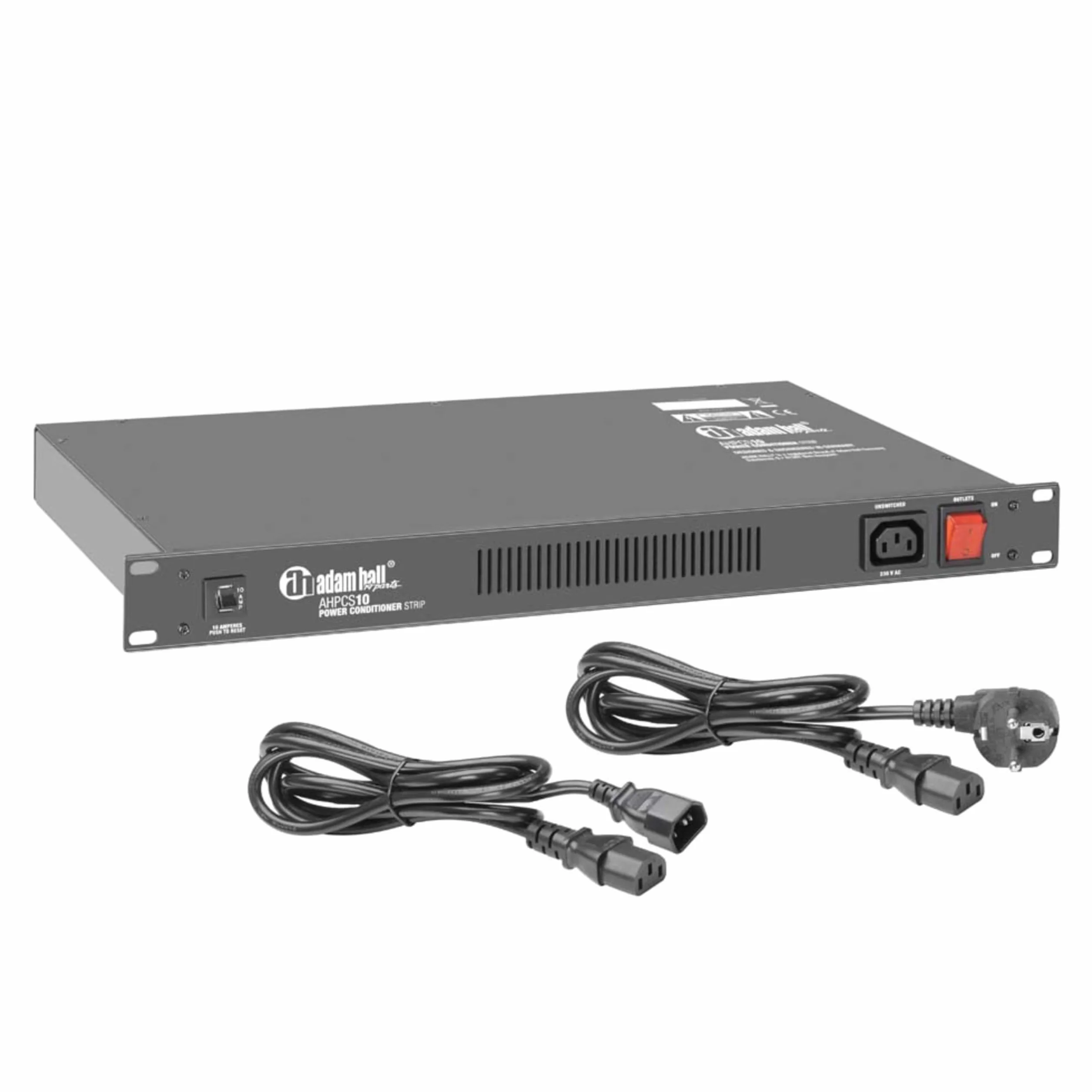 Adam Hall 19" Parts PCS 10 - Distribuidor de corriente con protección