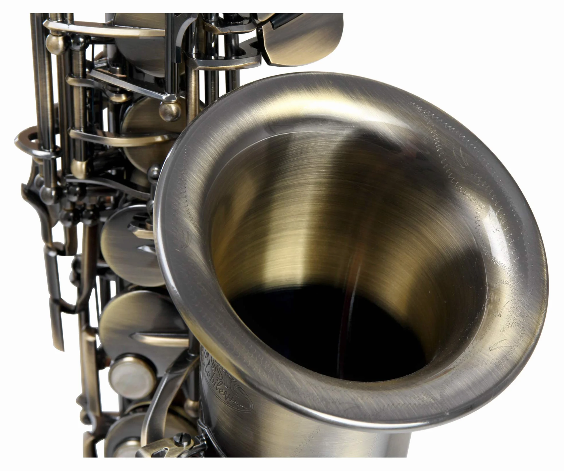 Classic Cantabile Winds AS-450 Antique Yellow Eb Saxofón Alto - Afinación Eb - Clave de Fa sostenido alta - Set ahorro incl. 10 cañas para saxofón | Mecánica ergonómica, 10 hojas de grosor 2,5, maletín ligero con mochila