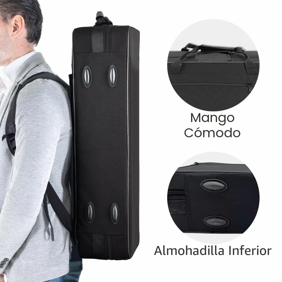 Saxofón alto Eb para principiantes, kit completo de saxofón con funda dura, boquilla, correa para el cuello, lengüetas, kit de limpieza, ideal para estudiantes y profesionales (negro)