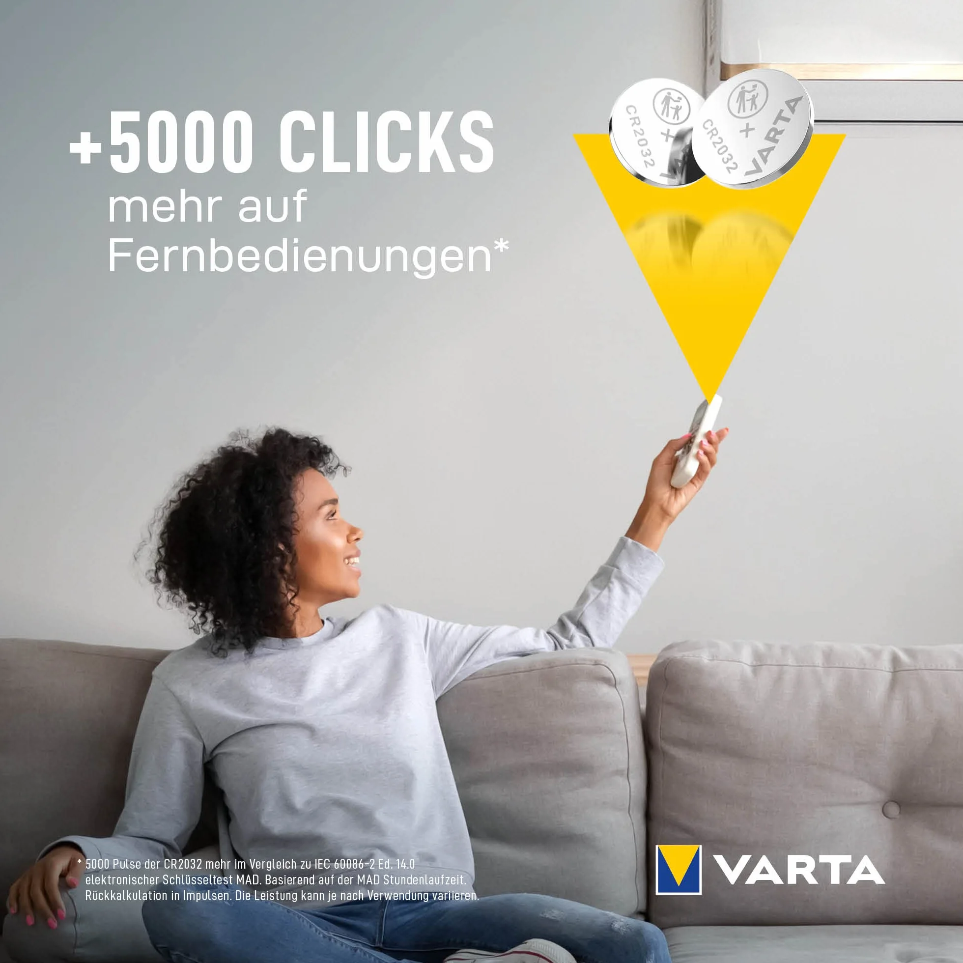 VARTA Pilas de Botón CR2032 Litio 3V Paquete de 5