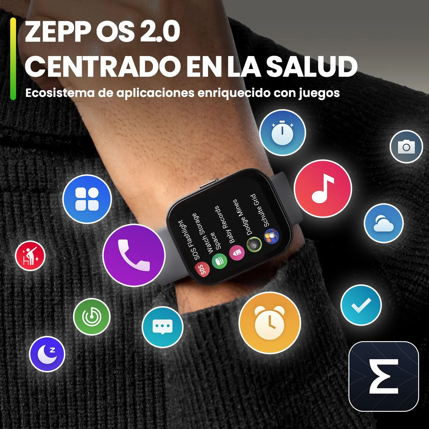 Amazfit Bip 5 Reloj Inteligente 46 mm, Pantalla Grande de 1,91", Llamadas Bluetooth, Alexa integrada, GPS, batería de hasta 10 días, Smartwatch para Hombre y Mujer