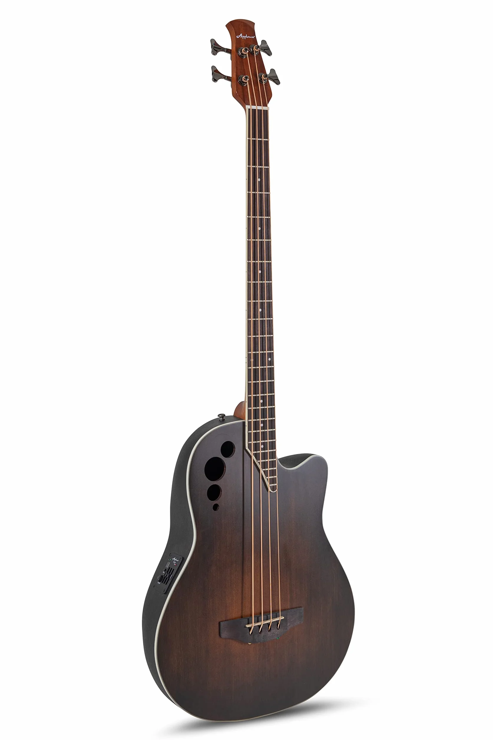 Applause E-Bajo acústico Elite AEB4 Mid Cutaway 4-string - Cuerpo Roundback Lyrachord Mid-Depth - Preamplificador AP3TP- Tapa de abeto - Vintage Varnish Satin - AEB4-7S