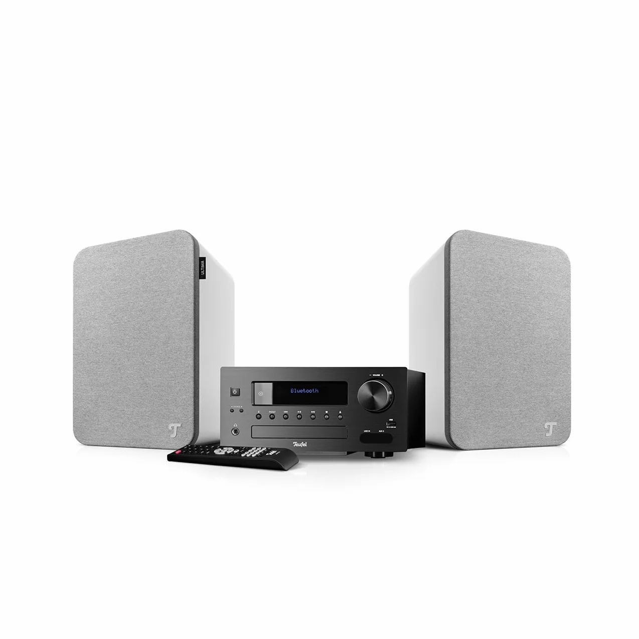 Teufel Ultima 20 KOMBO 2 - Canal HiFi estéreo compacto con CD, Bluetooth, USB, Radio Digital Dab+, Radio FM, Streaming Musical, Bass Reflex (blanco)
